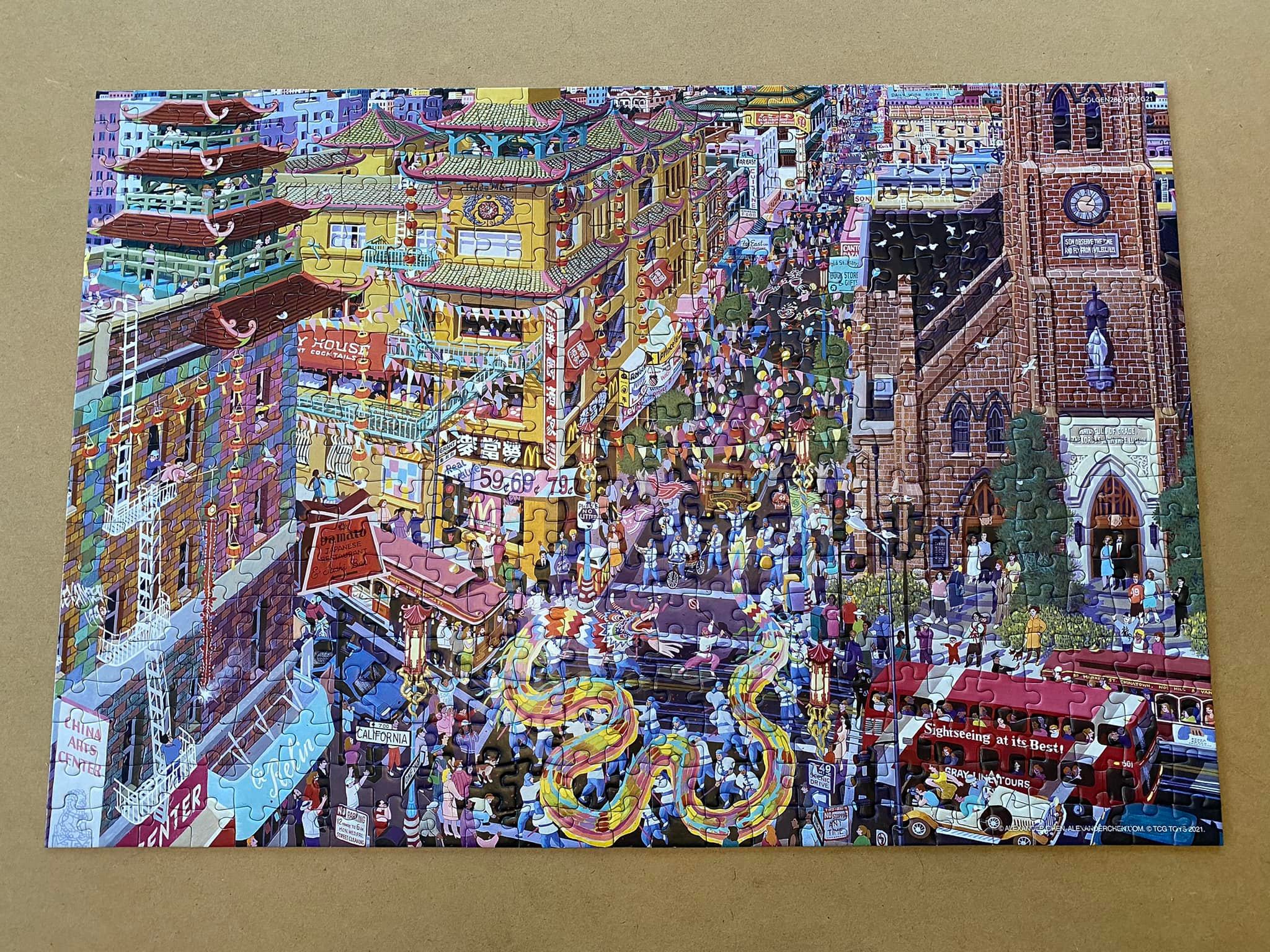 500 piece sure lox puzzle of Chinatown San Francisco