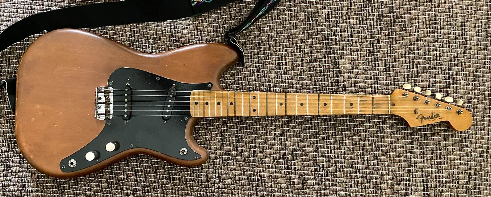 1958 Fender Duo-Sonic guitar with unusual finish