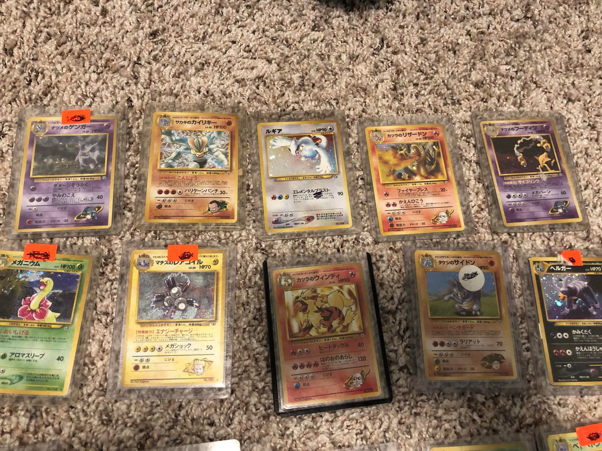 Graded english and japanese pokemon cards