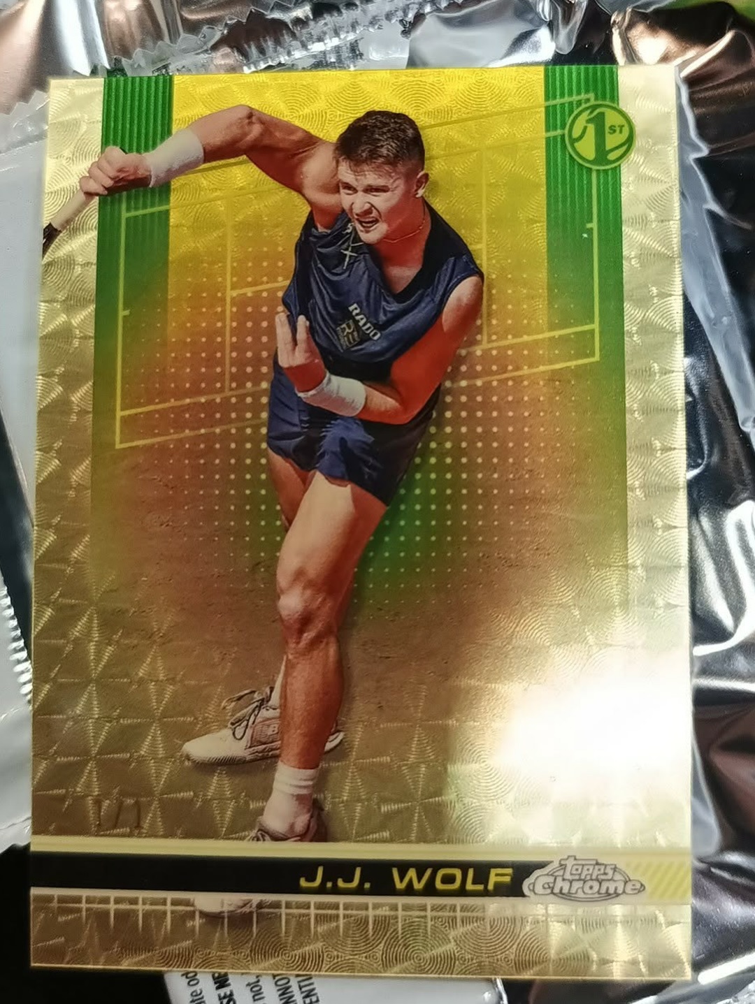 JJ Wolf Superfractor 1/1 pulled today from 2024 Chrome Tennis