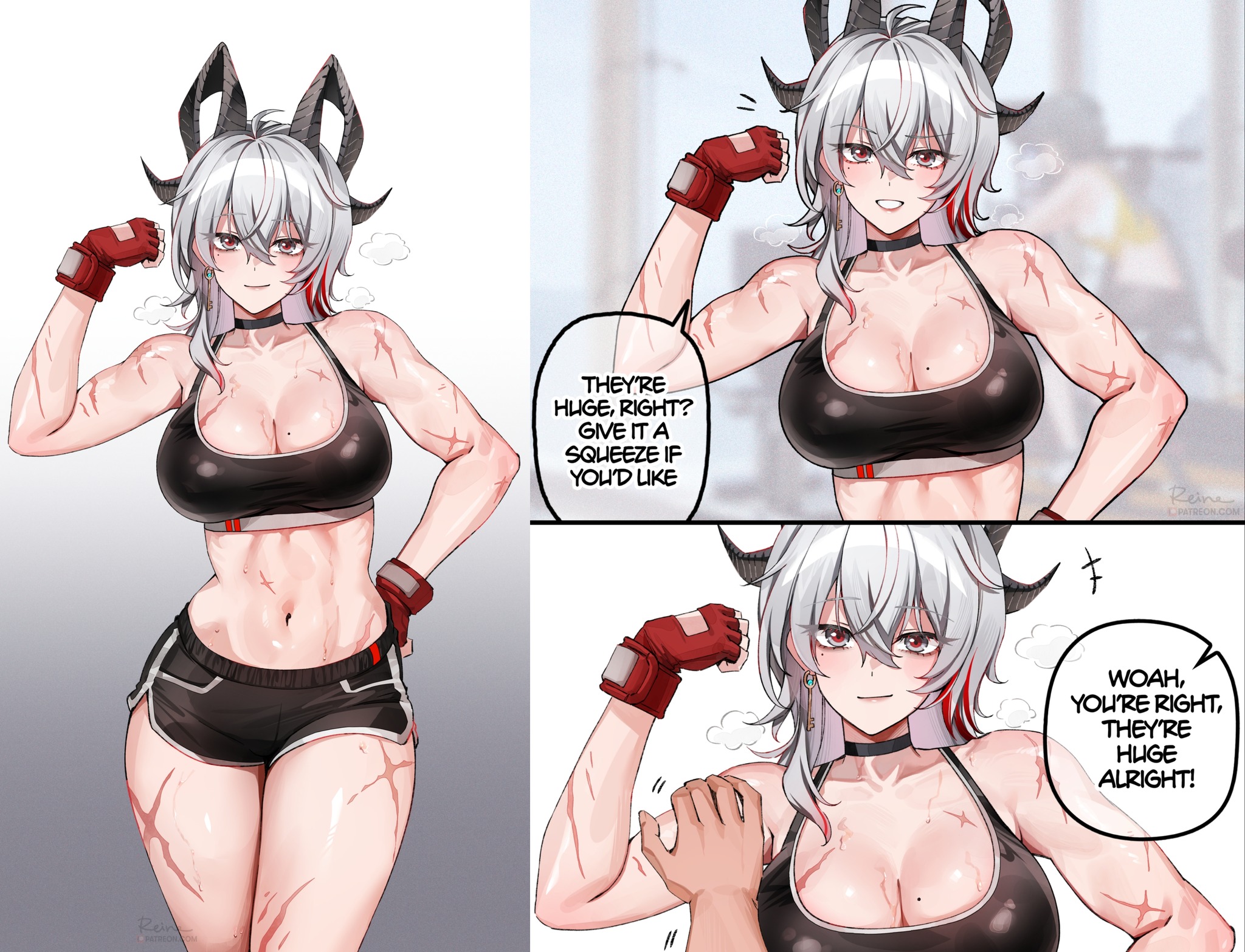 Huge mommy Zani abs** 💪🤍🔥 1 : * x . com/FoxyReine/status