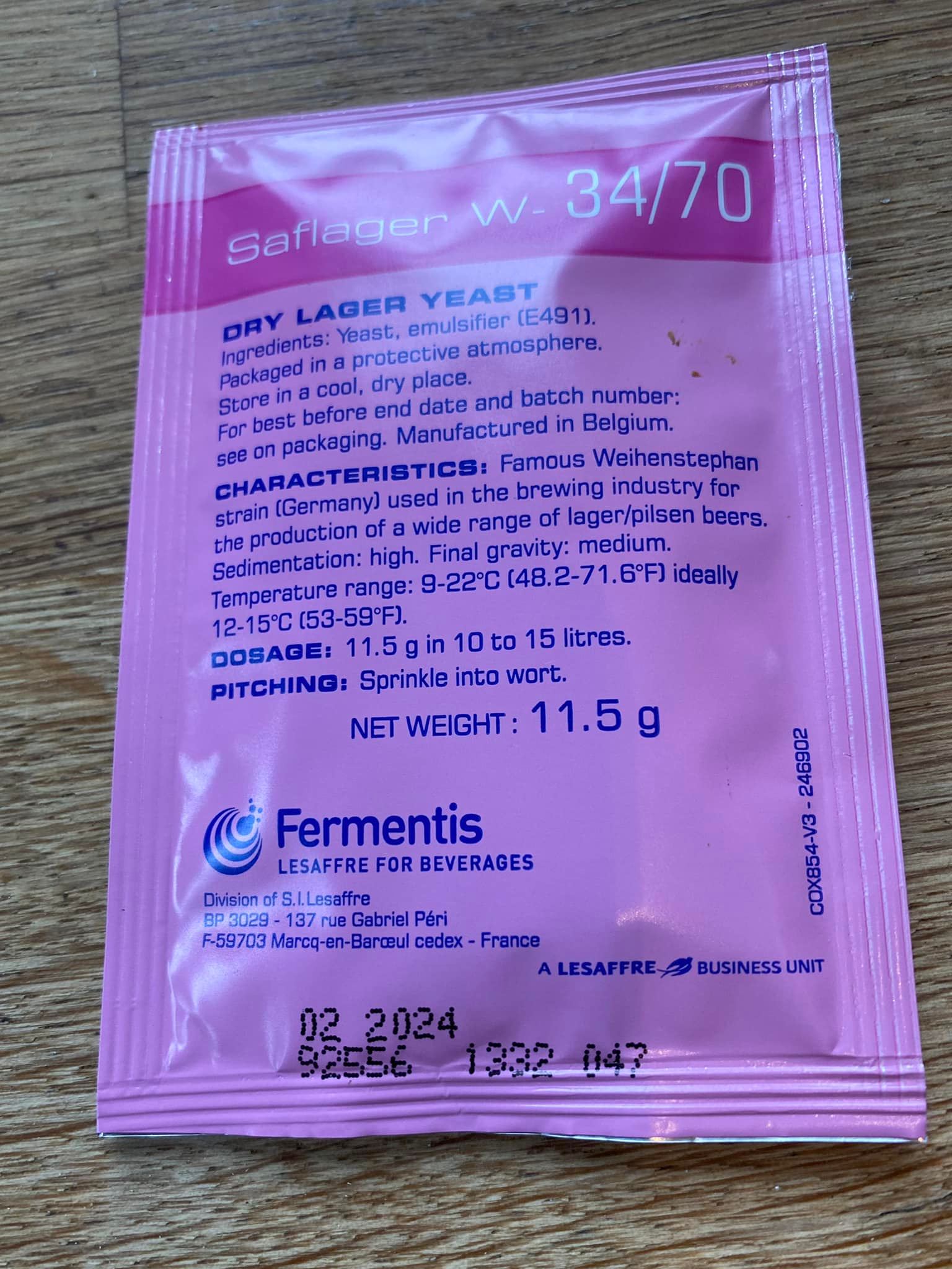 Fermentis Safale US-05 Dry Ale Yeast – 11.5g Packet For 5-Gallon Batches, Neutral Flavor