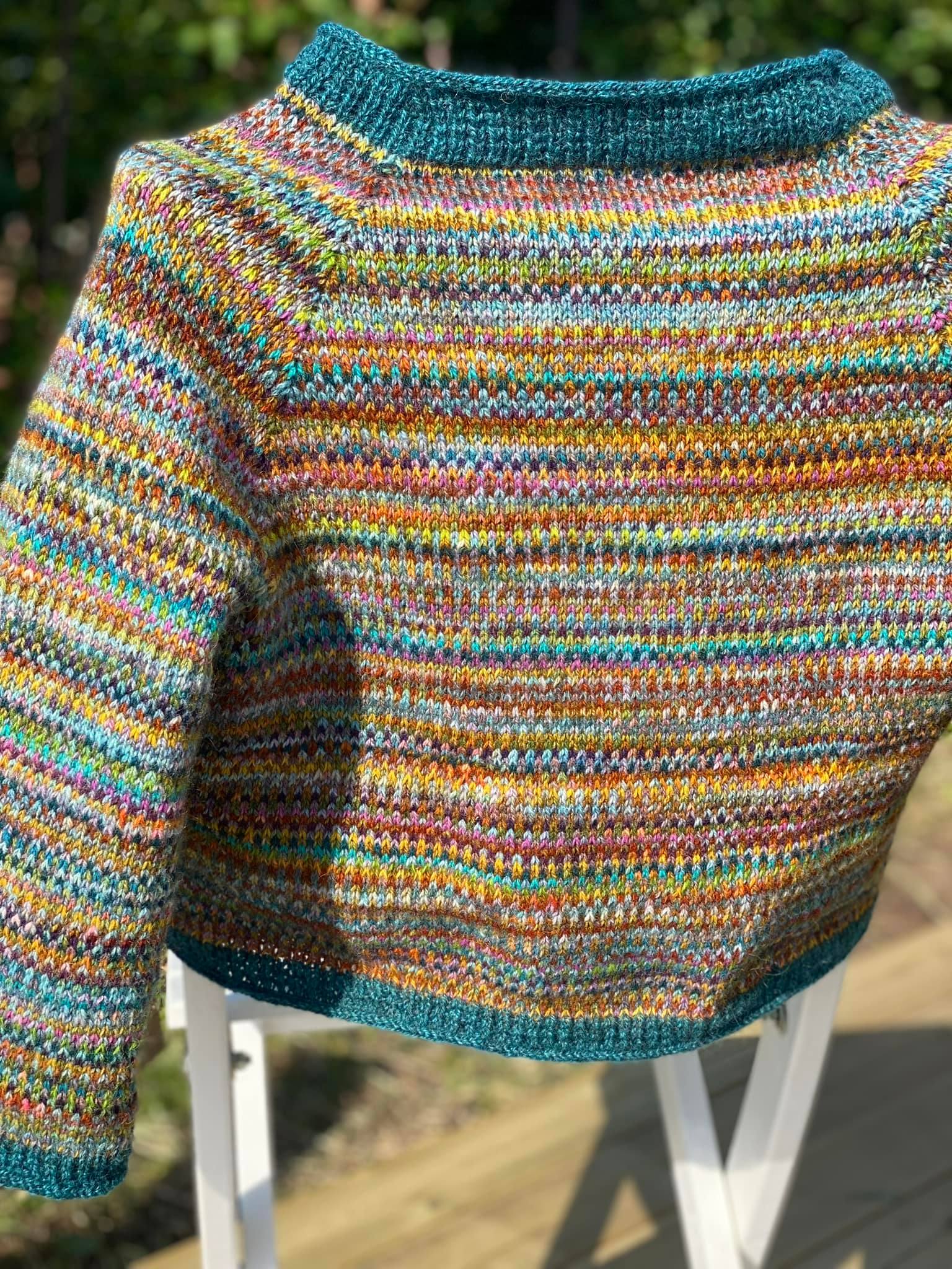 I made a sea glass cardigan before the pattern was made. The 