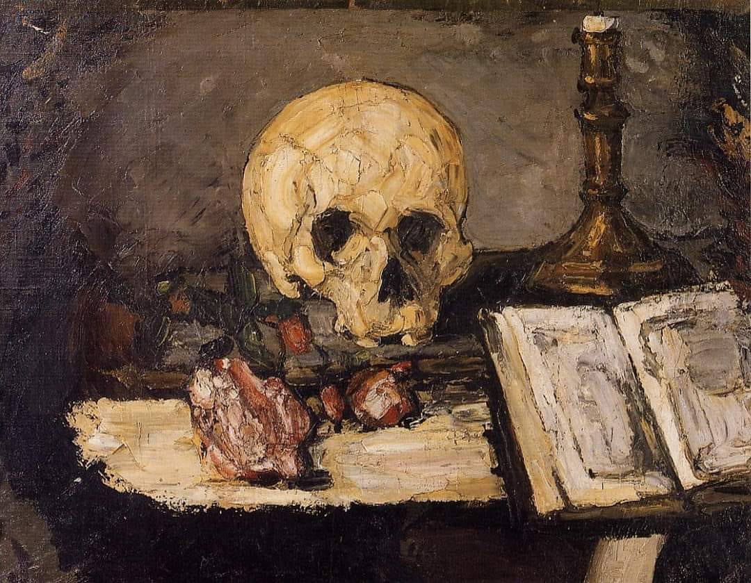Paul Cezanne's Still Life with Skull and Candlestick