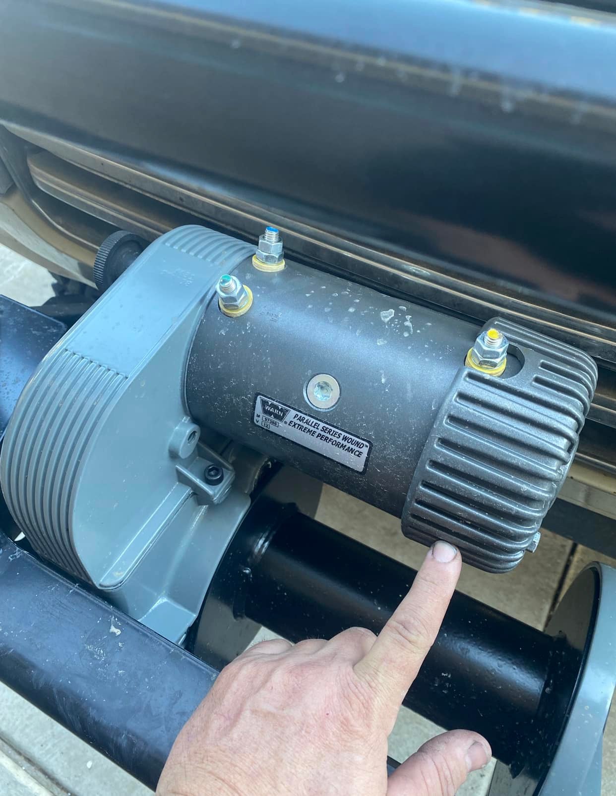 Can a different warn motor be interchanged on the 8274 for more power?