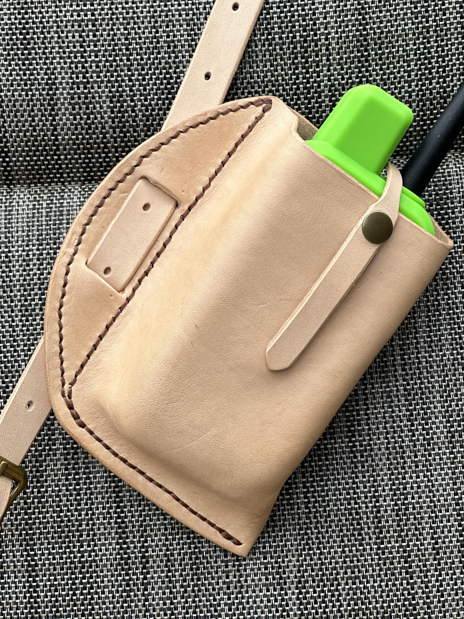 Garmin Alpha 300i dog GPS holster made from veg tan leather