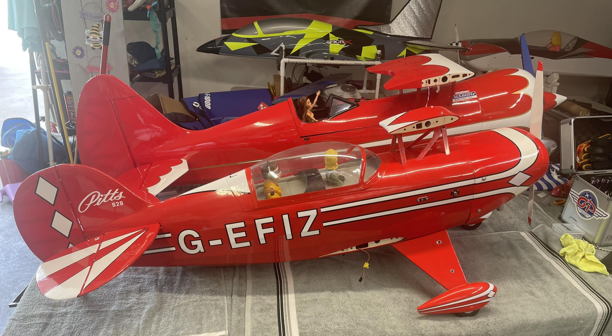 Pitts ready to fly before Muscle Bipe