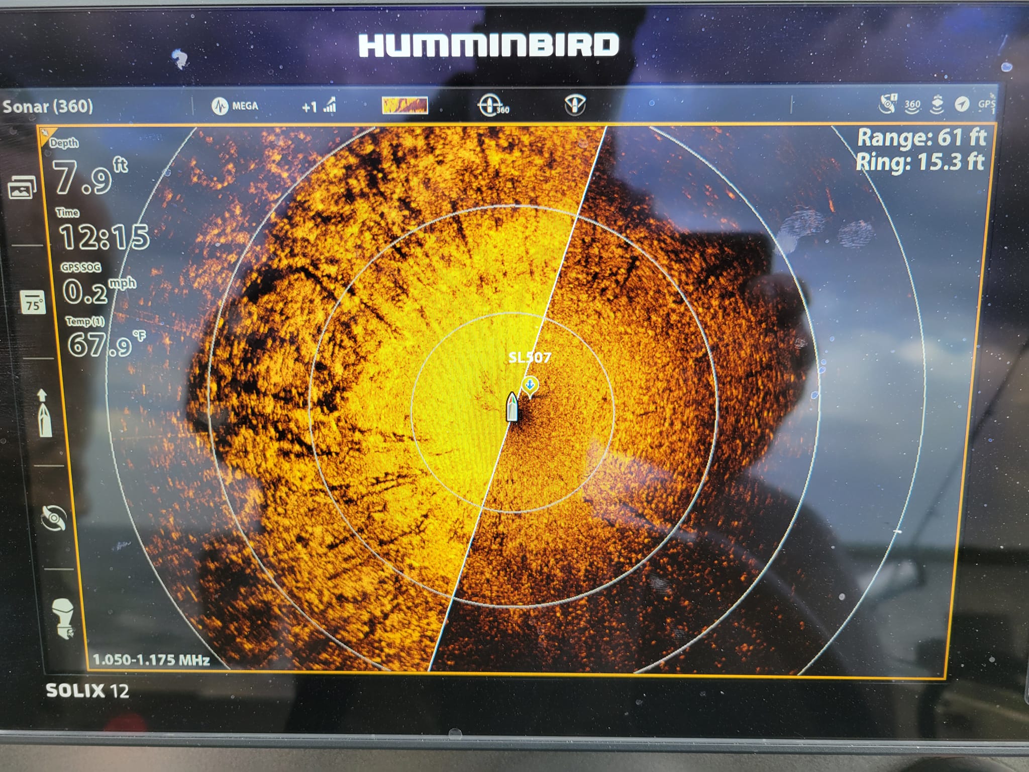 What is causing my Humminbird Mega 360 to only get half a good sweep?