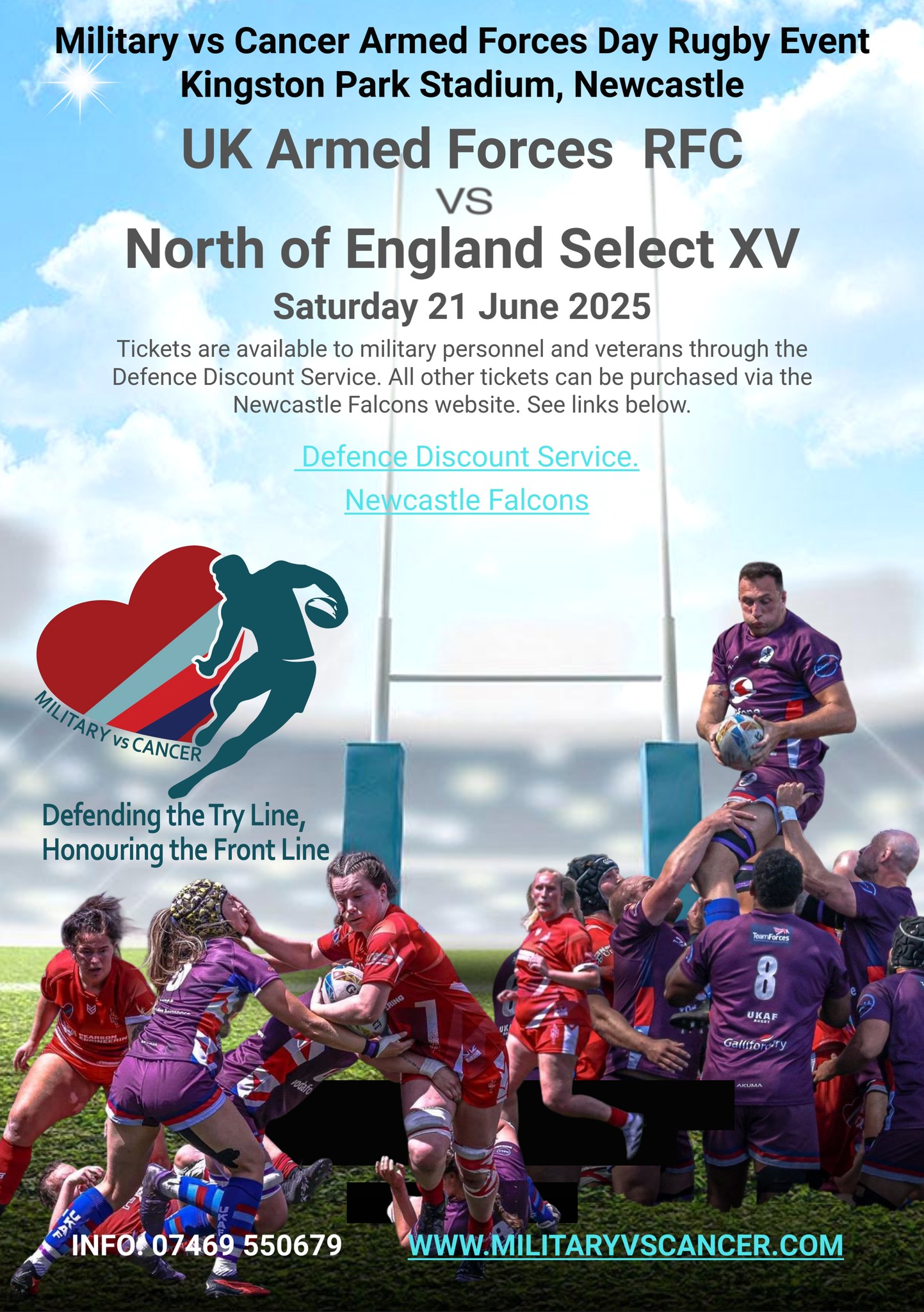 Military - Armed Forces Day Rugby Event, Kingston Park Stadium ...
