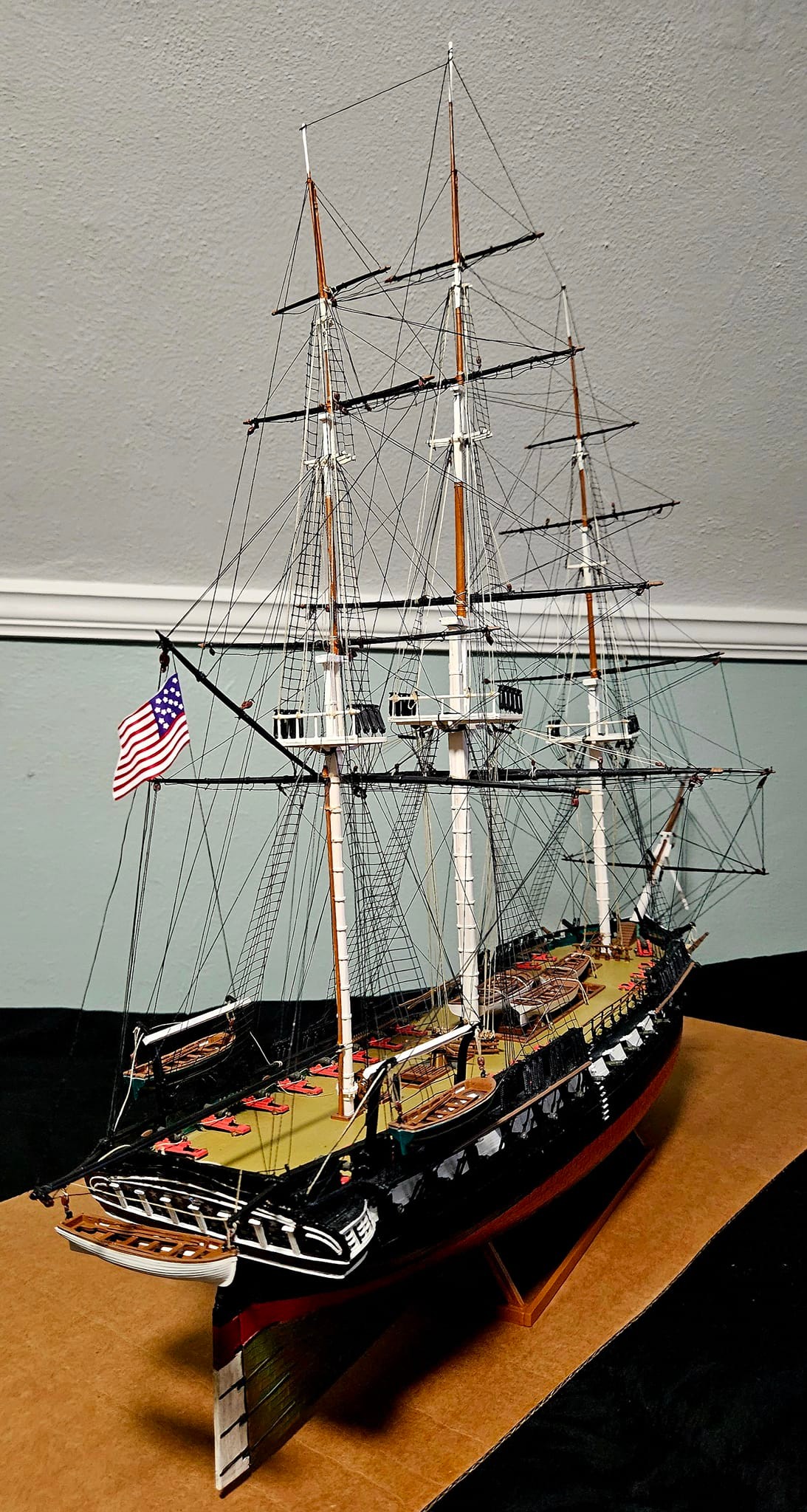 Revell 1:96 USS Constitution ship model build