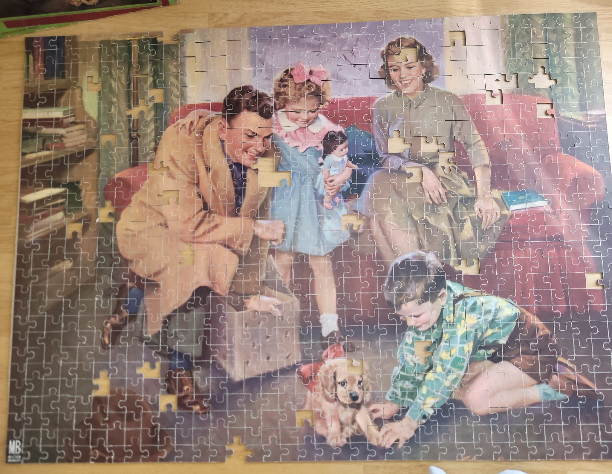 Vintage Milton Bradley Big Ben 1000-piece puzzle from 50s or 60s