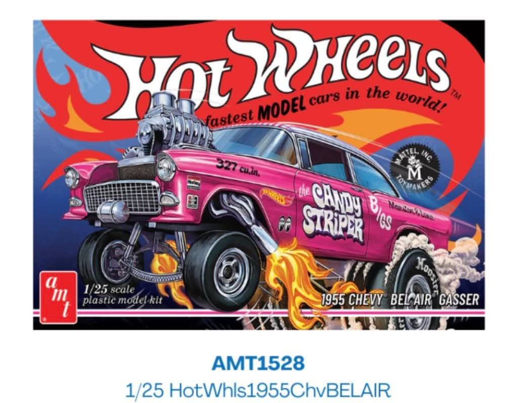 Candy Striper 1955 Chevy Bel Air Gasser model kit