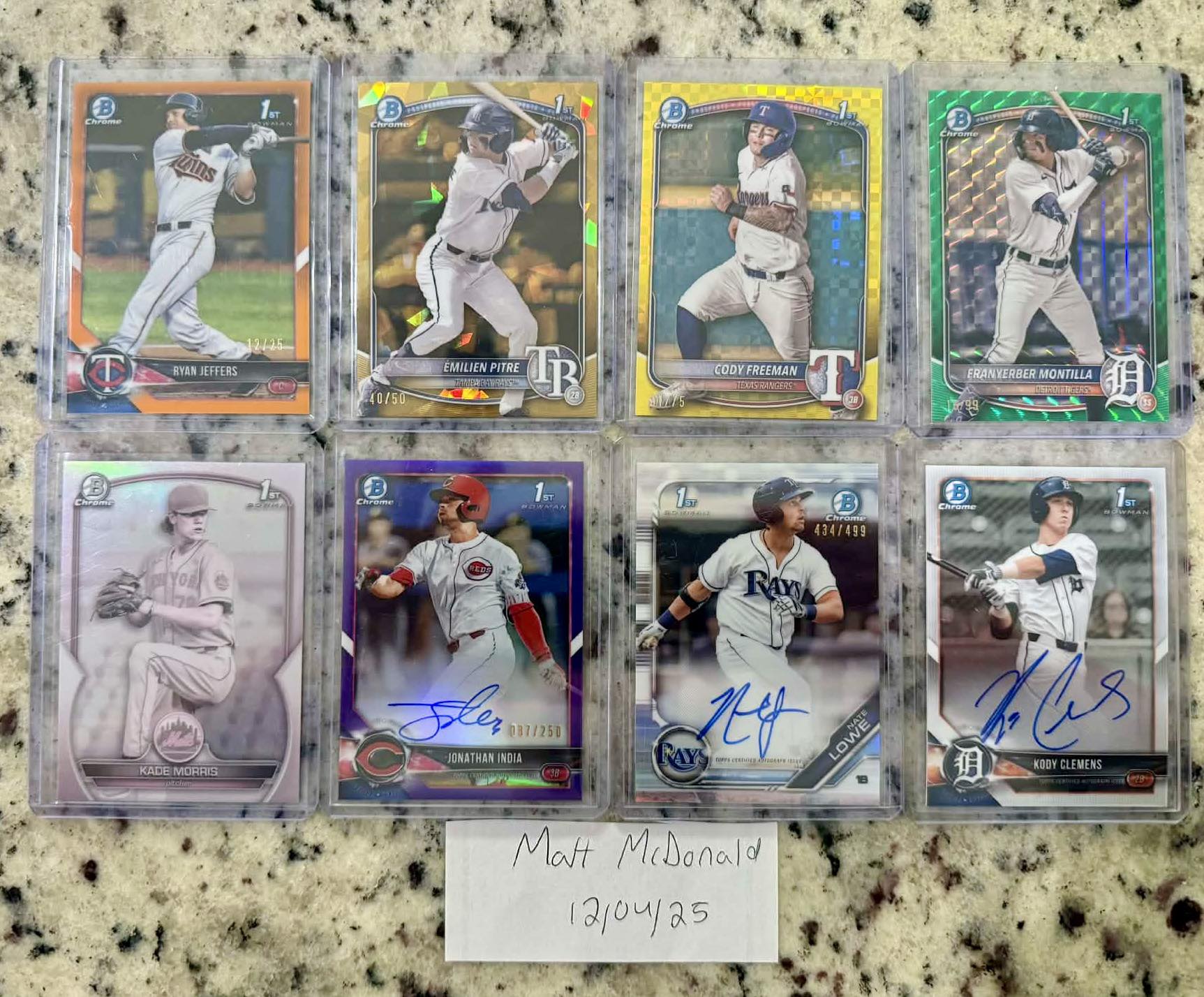 Take this lot at 80% $126 will do $100 Shipped Ryan Jeffers 1st 