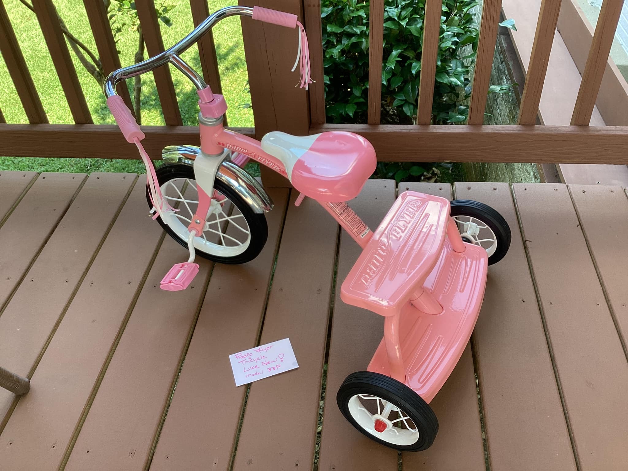 Vintage Radio Flyer 4-wheel Runner Wood bike, also known as the 