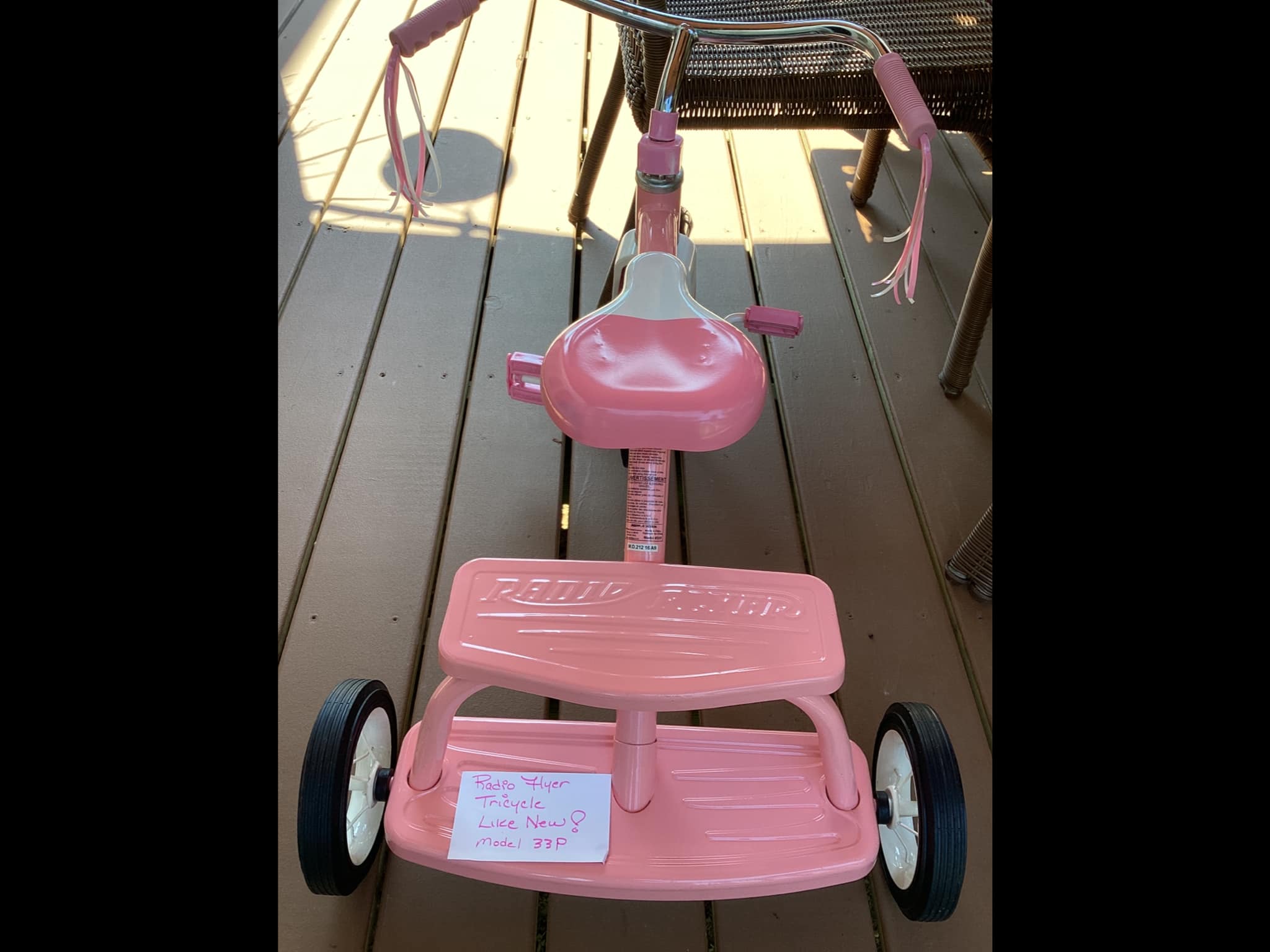 Vintage Radio Flyer 4-wheel Runner Wood bike, also known as the 