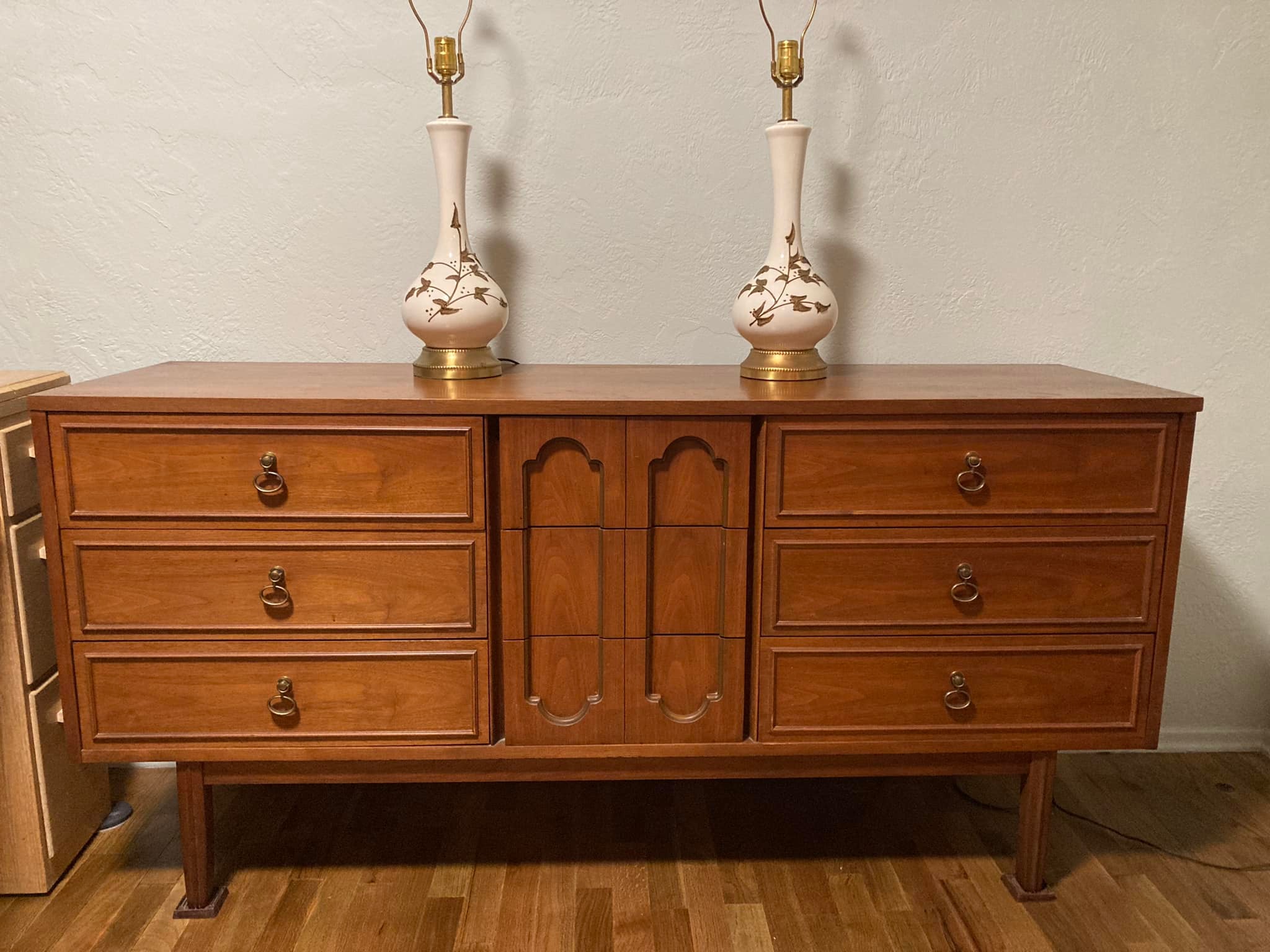dixie mid century modern dresser Vintage 9 Drawer Lowboy c Mid Century Low Dresser by