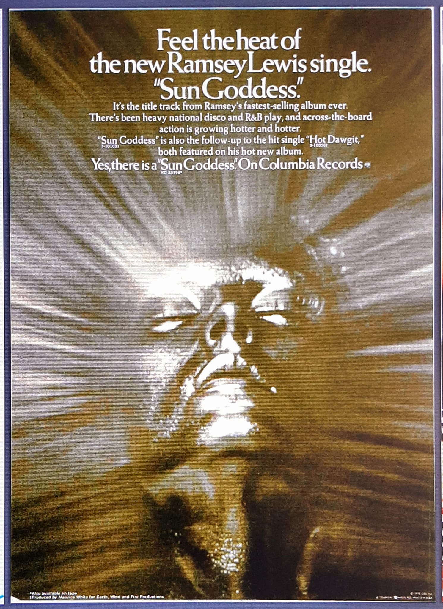 Ramsey Lewis' 1974 album Sun Goddess with Earth Wind & Fire