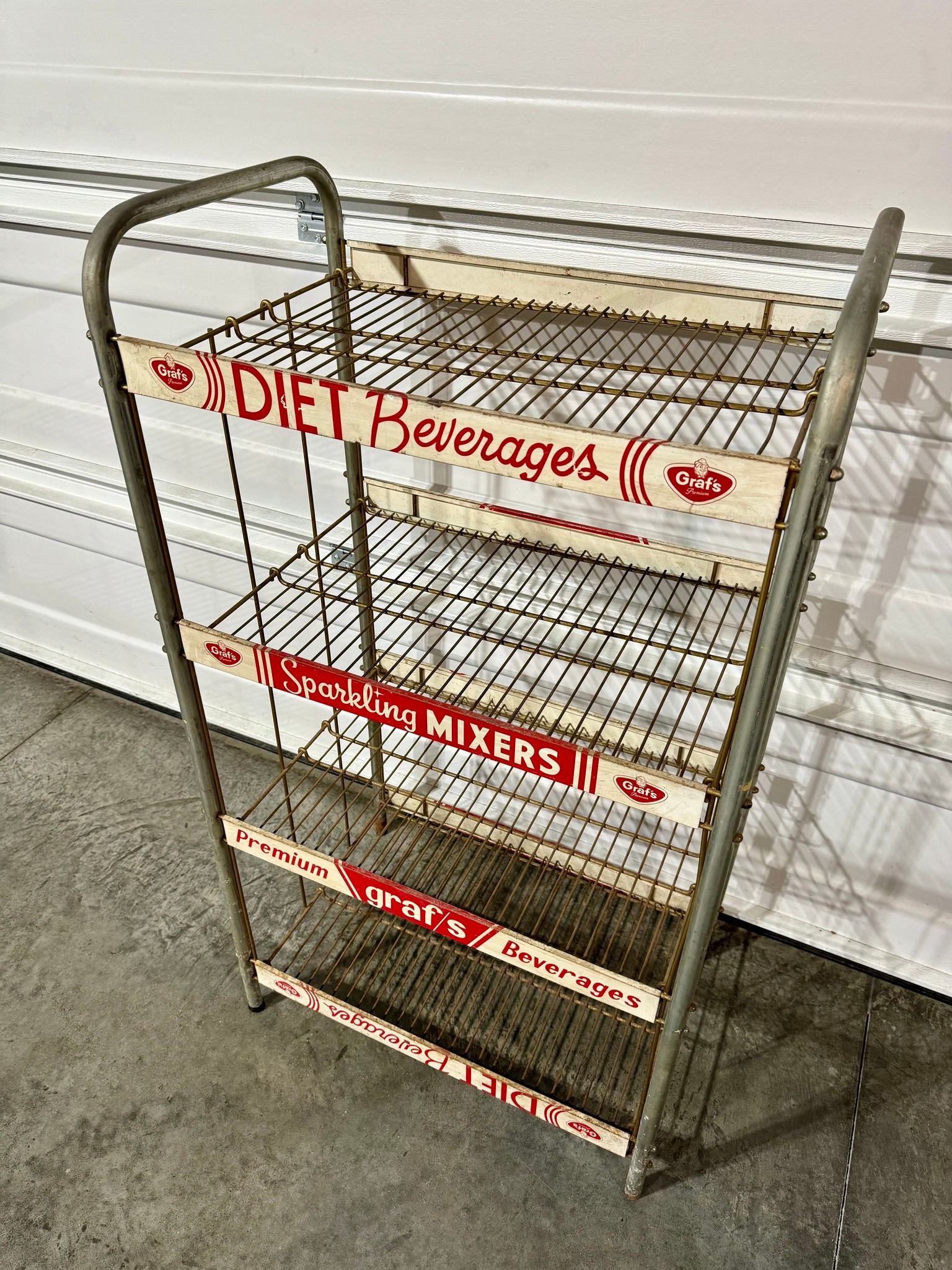 Authentic vintage commercial grocery store display rack Leggett