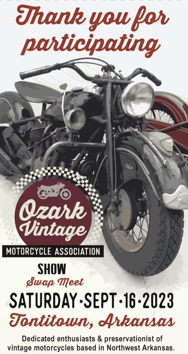 2021 Ozark Vintage Motorcycle Association show WINNERS
