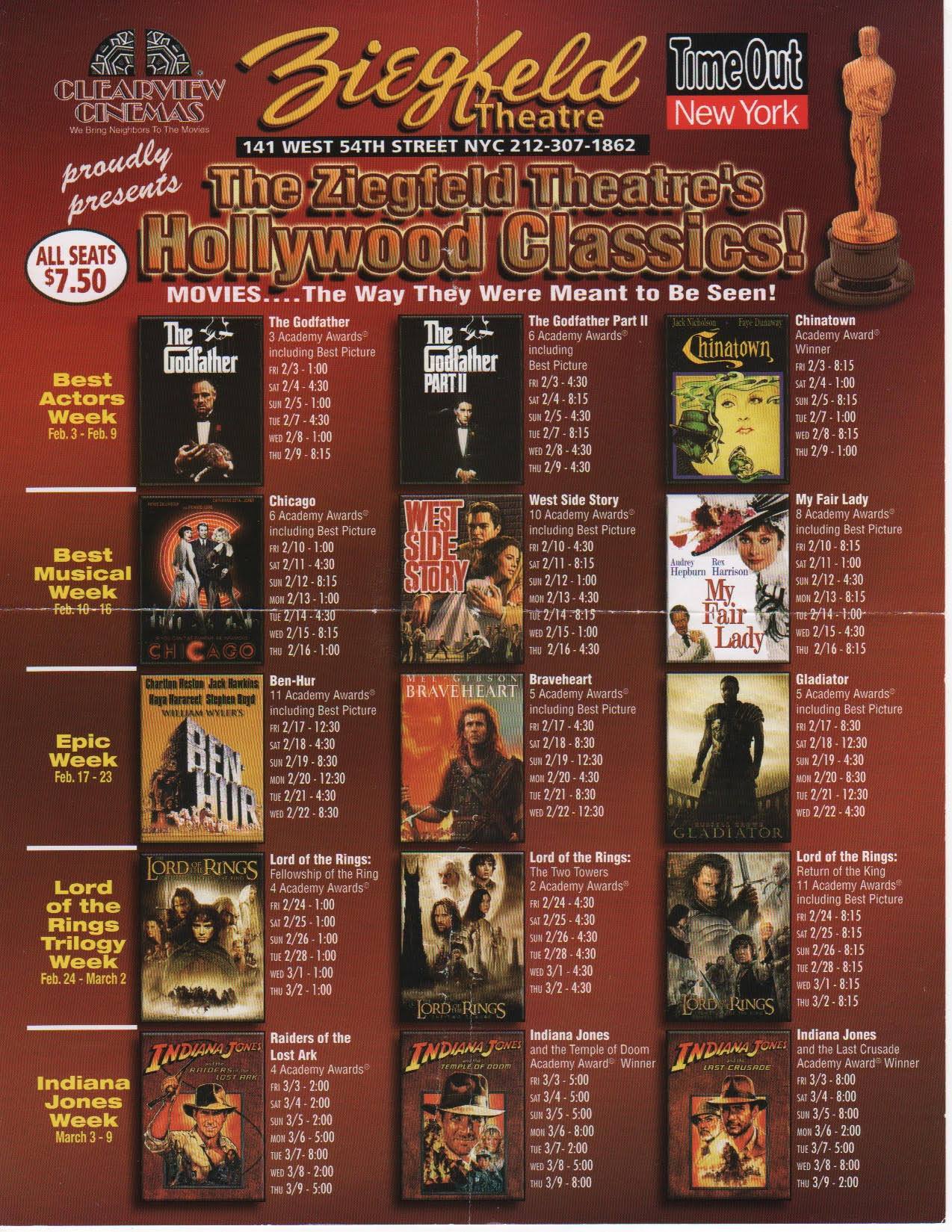 A great list of movies from the Classic Hollywood Cinema :-)