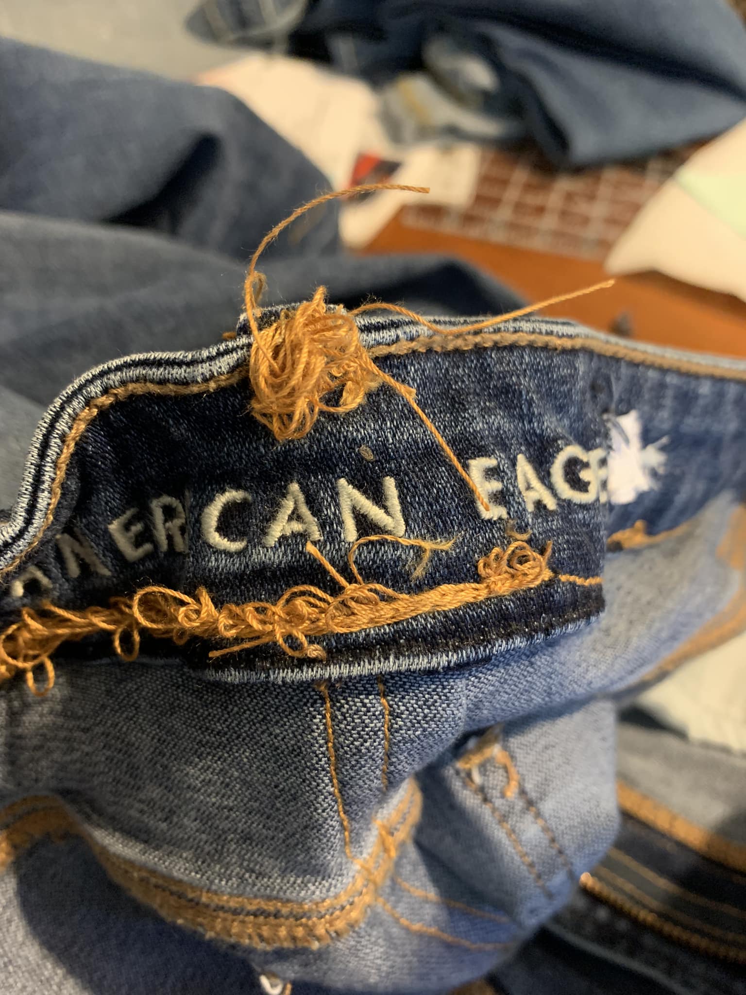 How to fix sewing machine issues with thick thread for jeans?