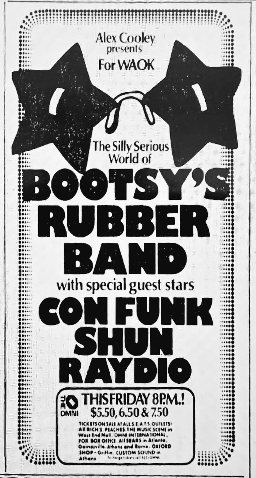Bootsy's Rubber Band 1978 tour at The Omni in Atlanta