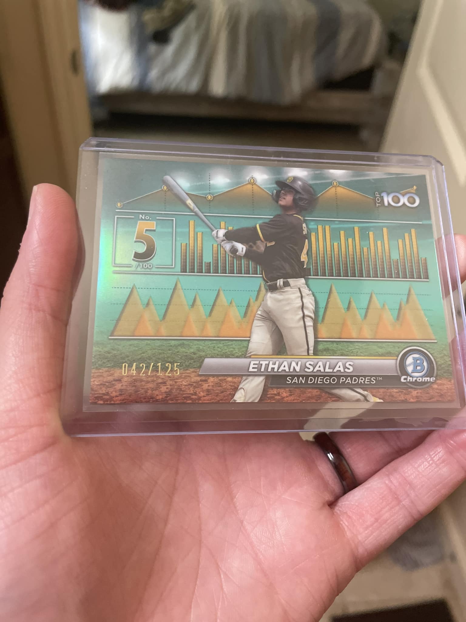 2024 Bowman chrome green refractor RC auto /99 Yoshinobu Yamamoto 