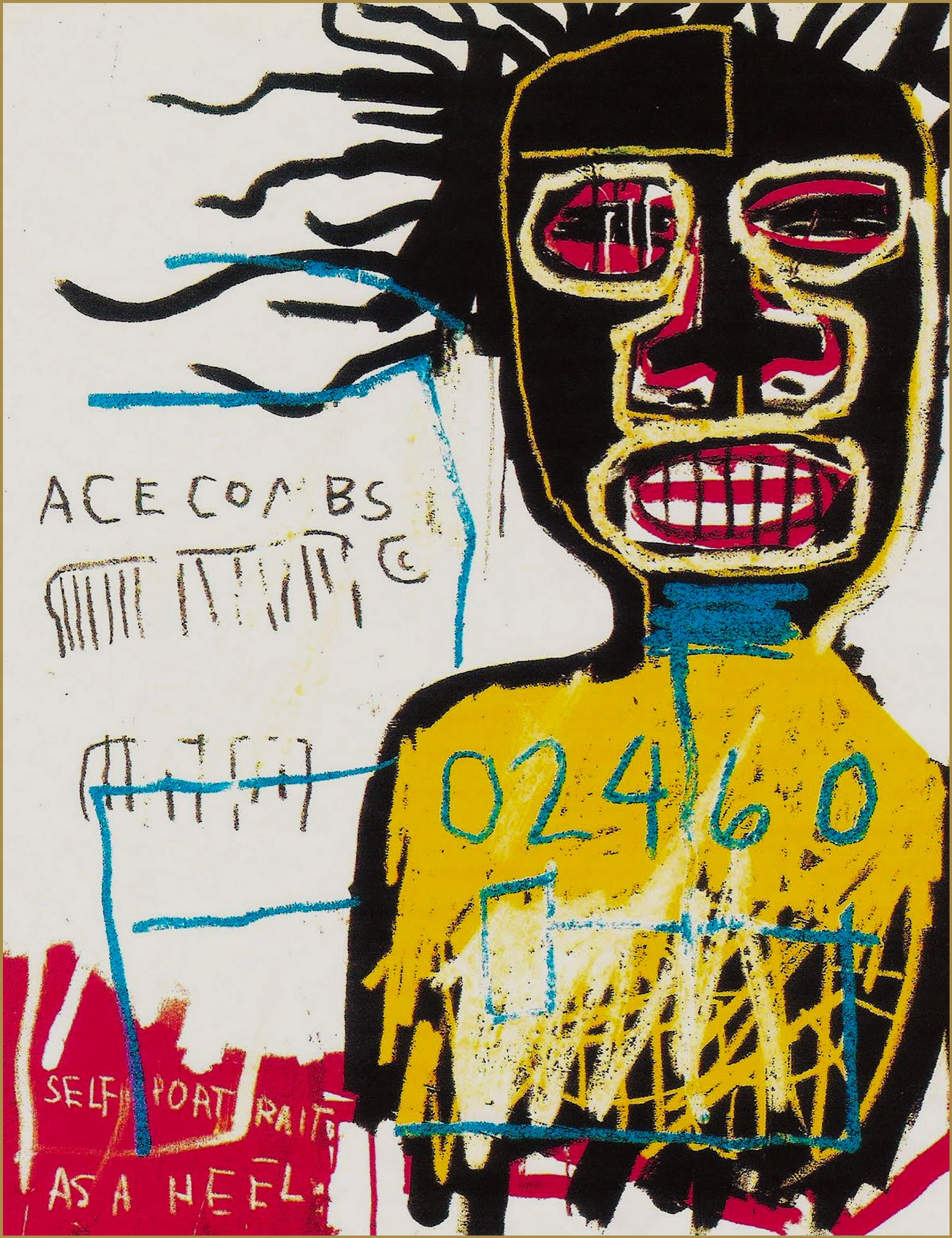 アート・デザイン・音楽 hysteric NO.2 1991 Self-Portrait Jean-Michel Basquiat's self-portrait as a heel, part two (1982)