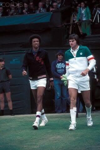 Arthur Ashe and Jimmy Connors, Wimbledon 1975