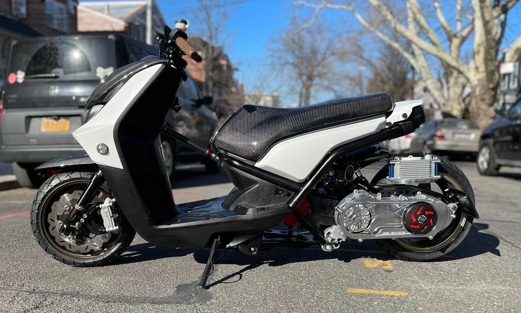 Custom Zuma 125 Scooter with Koso 190cc Motor and TE37 Wheel