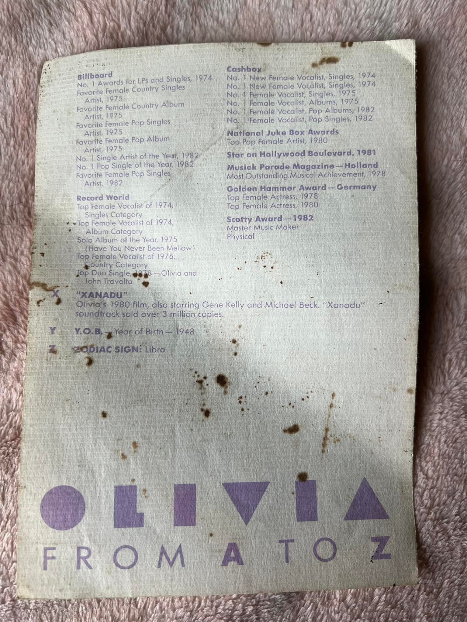 Olivia Newton-John fan shares vintage fan club memorabilia