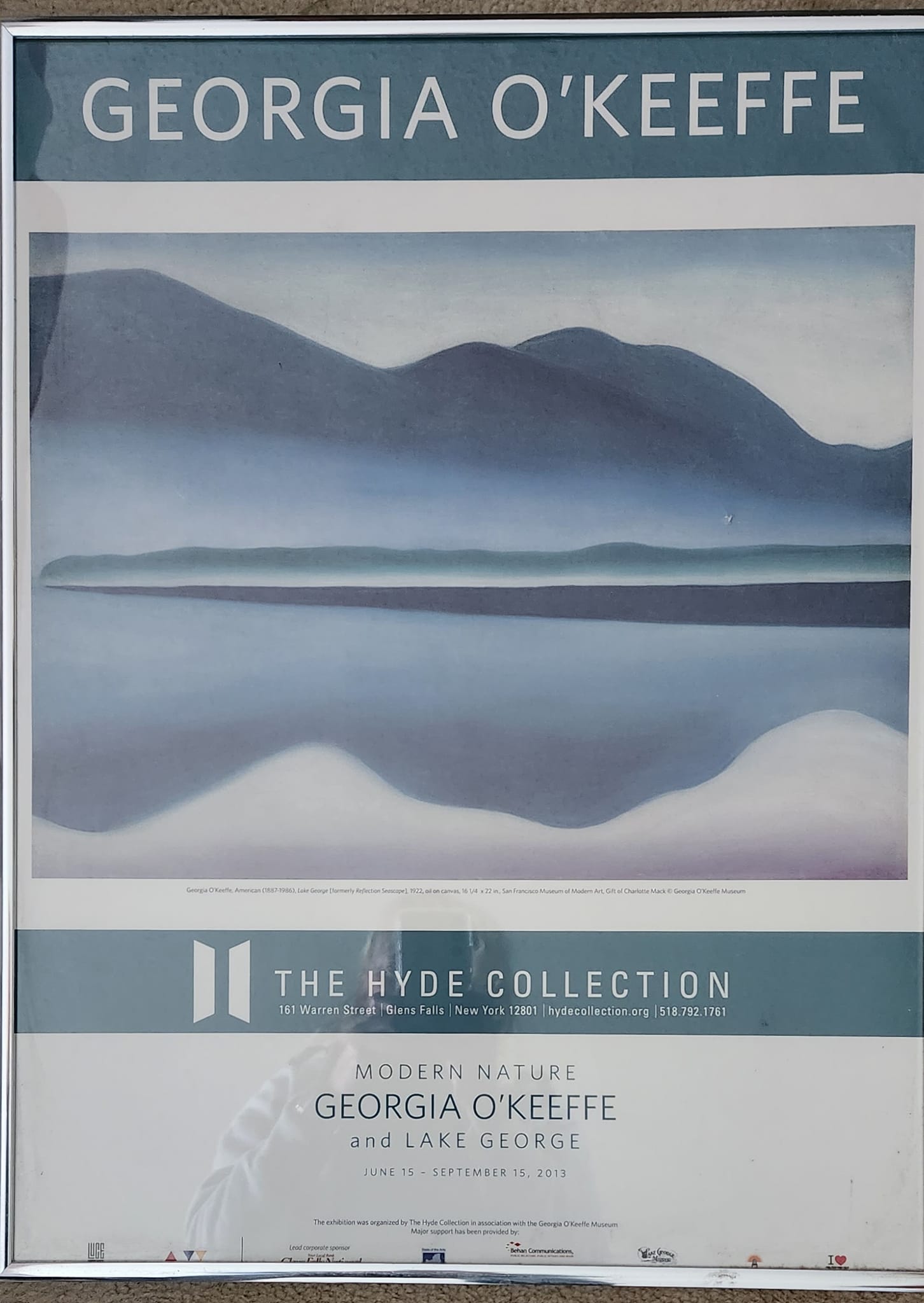 O'Keeffe poster from Glens Falls, NY museum exhibit
