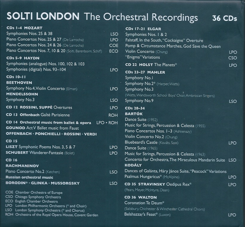 Solti London - The Orchestral Recordings [36CD Box Set]** [https 