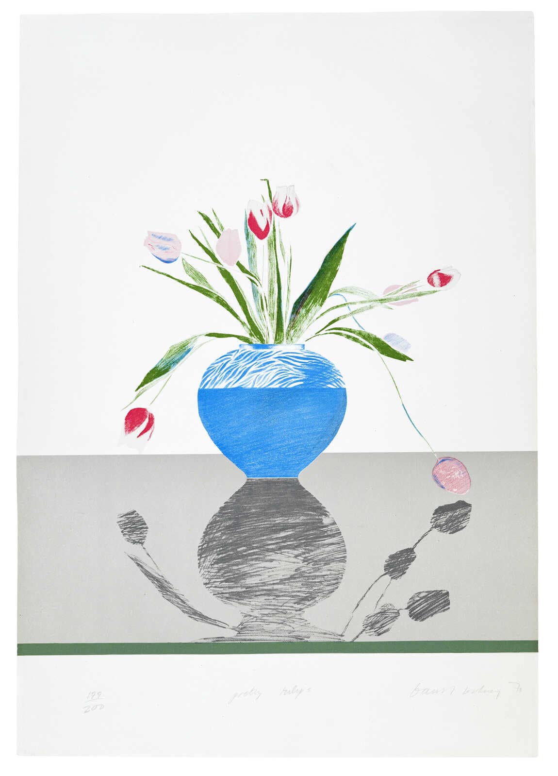 版画 David Hockney Amaryllis in Vase poster Vase David 版画 in