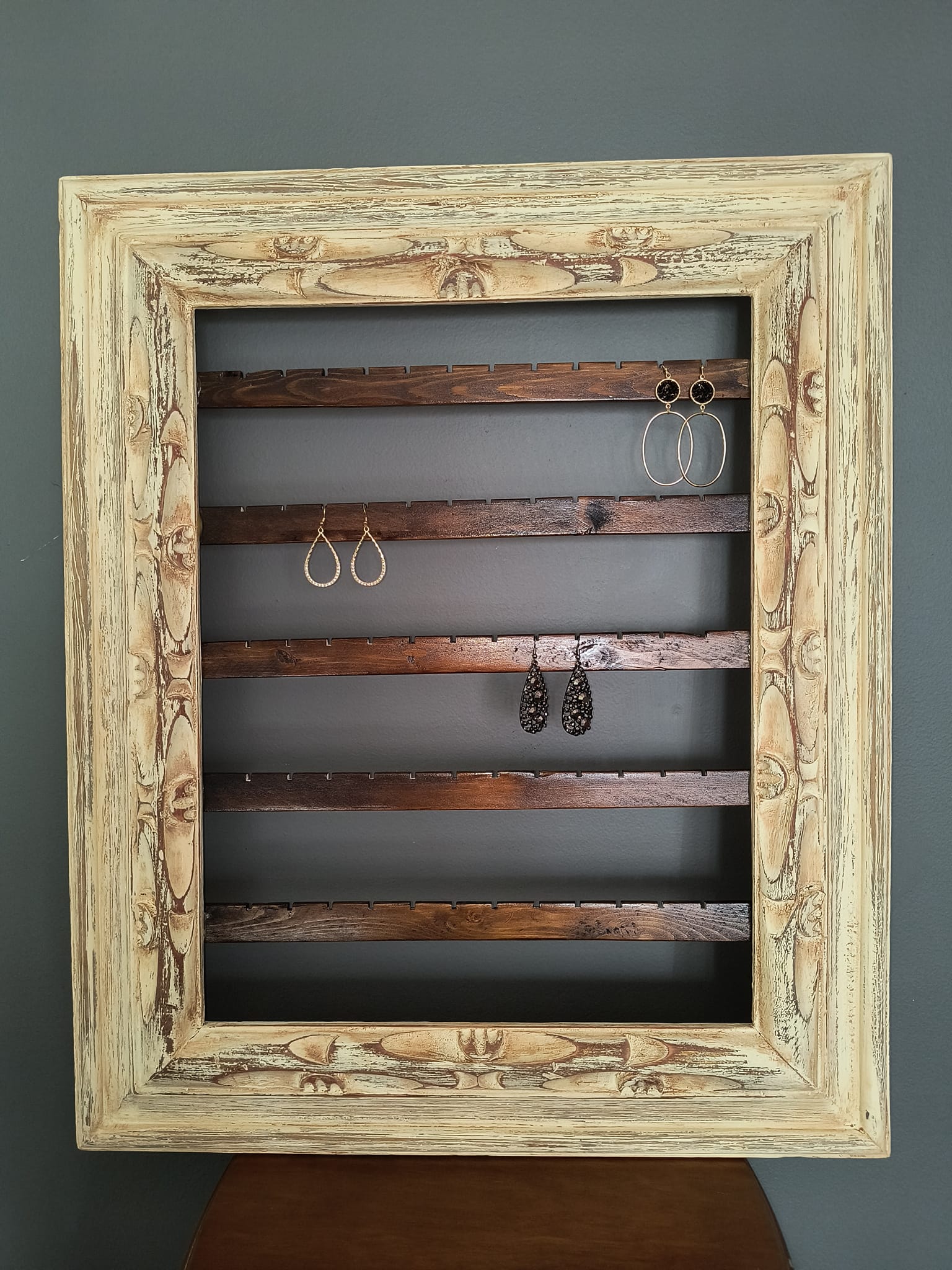 Carbrea Double-Sided Hanging Jewelry Organizer – Butterfly Design With 22 Pockets & 18 Hooks, Saves Space On Door Or Wall