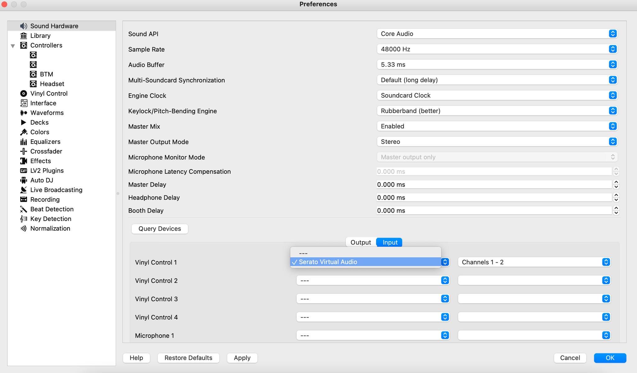 How to configure Mixxx with Omni on MacBook Air