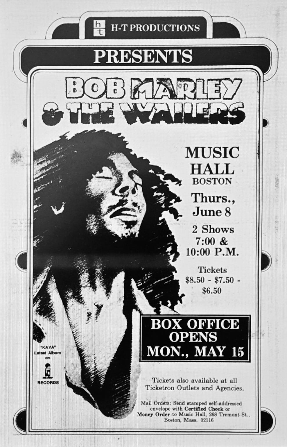 BOB MARLEY & THE WAILERS 1979年 日本公演 半券 BOB MARLEY & THE WAILERS 1979年 日本公演 半券 BOB MARLEY & THE
