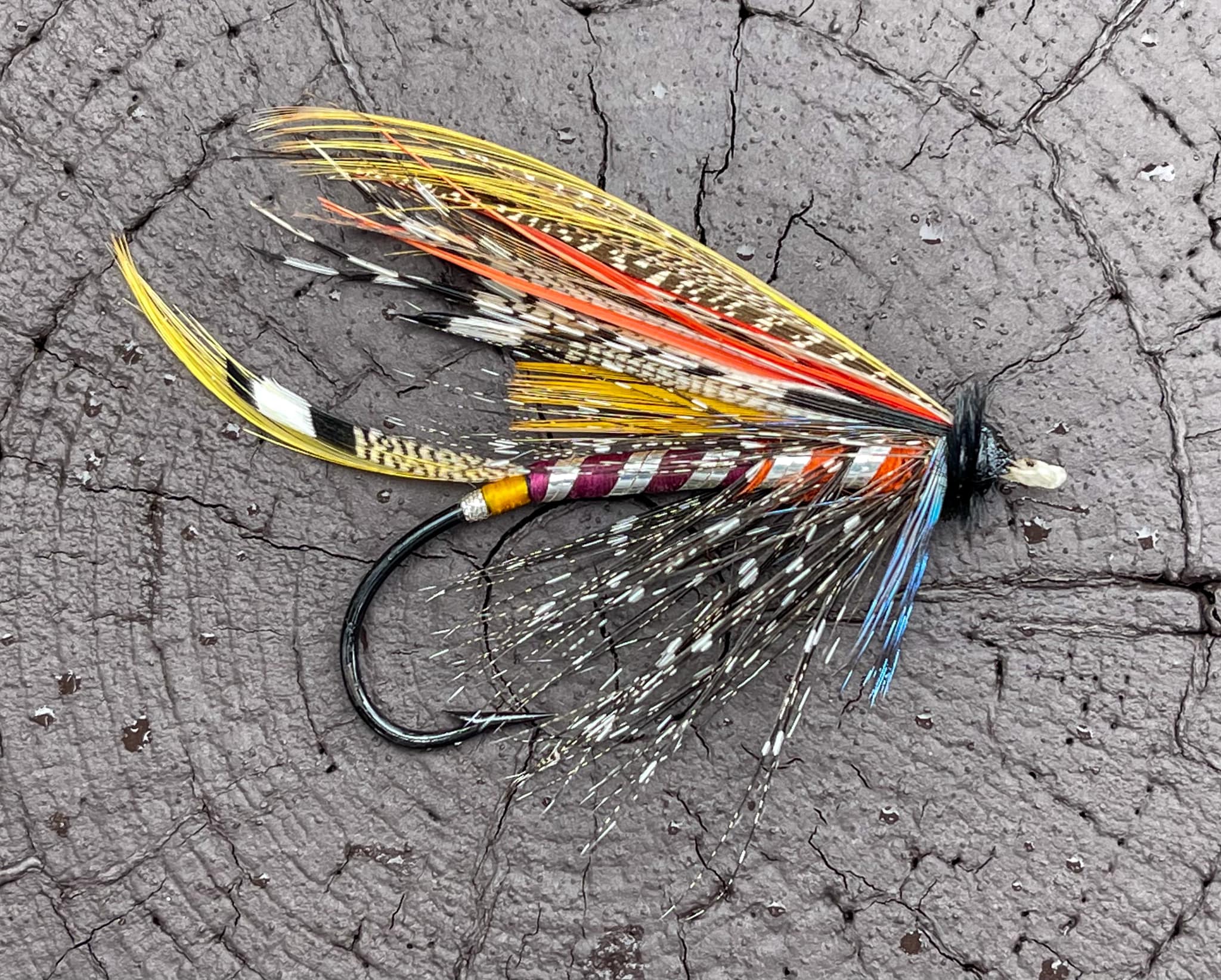 6 Mouches De Pêche Steelhead Encadrées - Pour Truite - Taille Hameçon 4 - Neuf