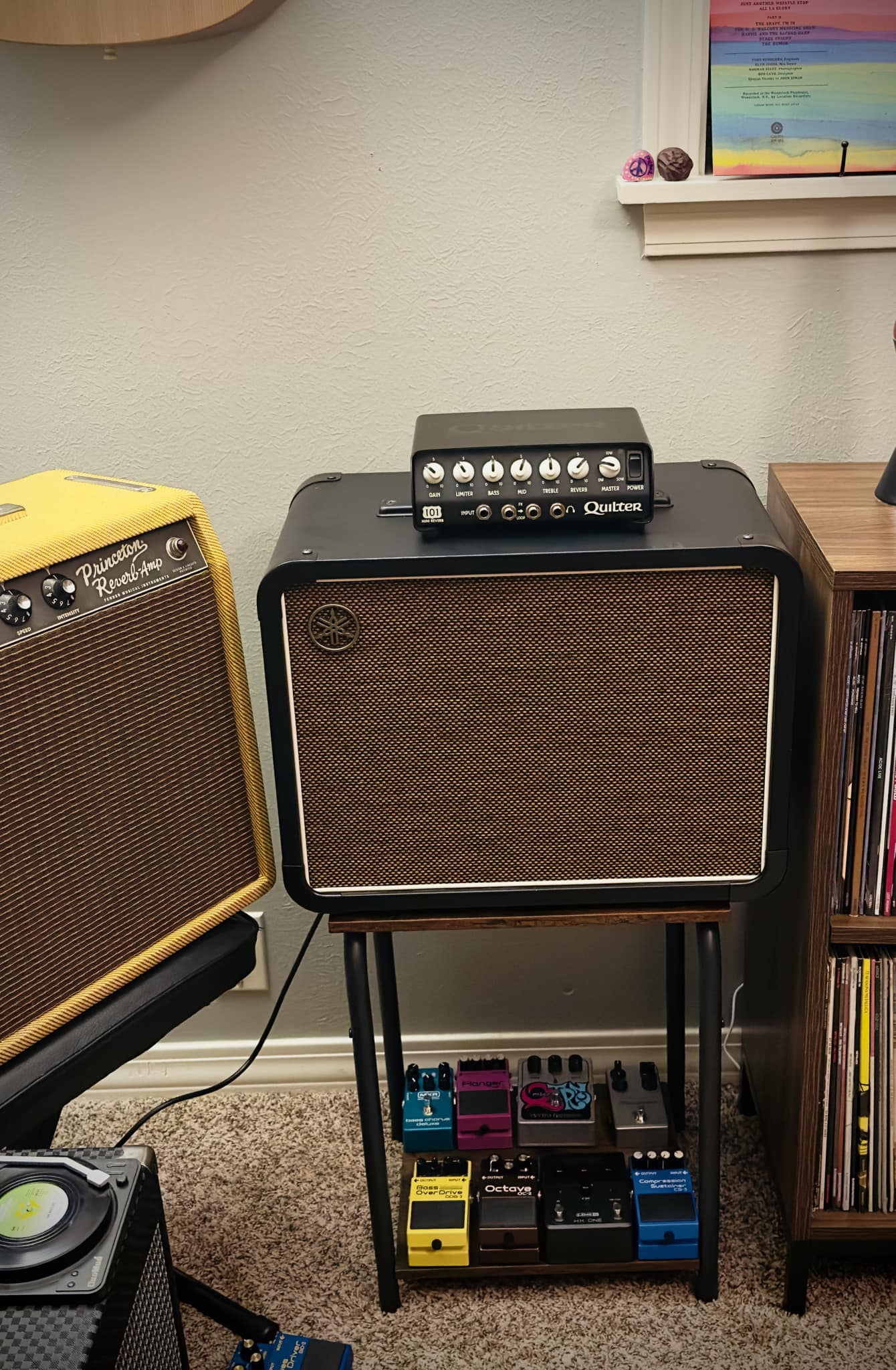 101 Mini Reverb paired with Yamaha THRC112 speaker cabinet
