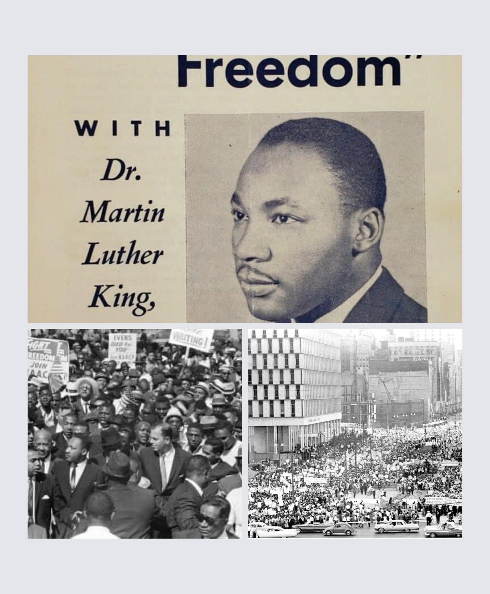 OTD In 1963, my father led the Walk to Freedom in Detroit, where