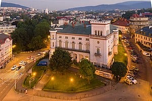 Palace in Łubie, Poland, former residence of von Bergwelt-Baildon ...
