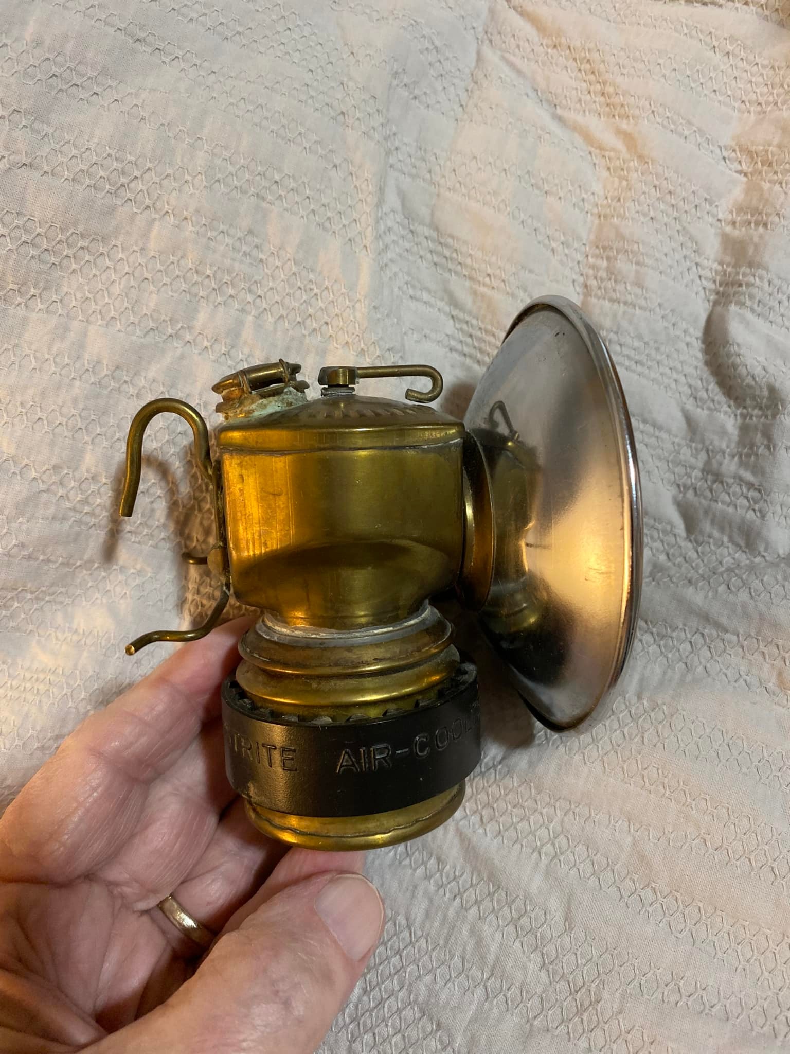 I found this Justrite carbide light in an antique shop in Boise