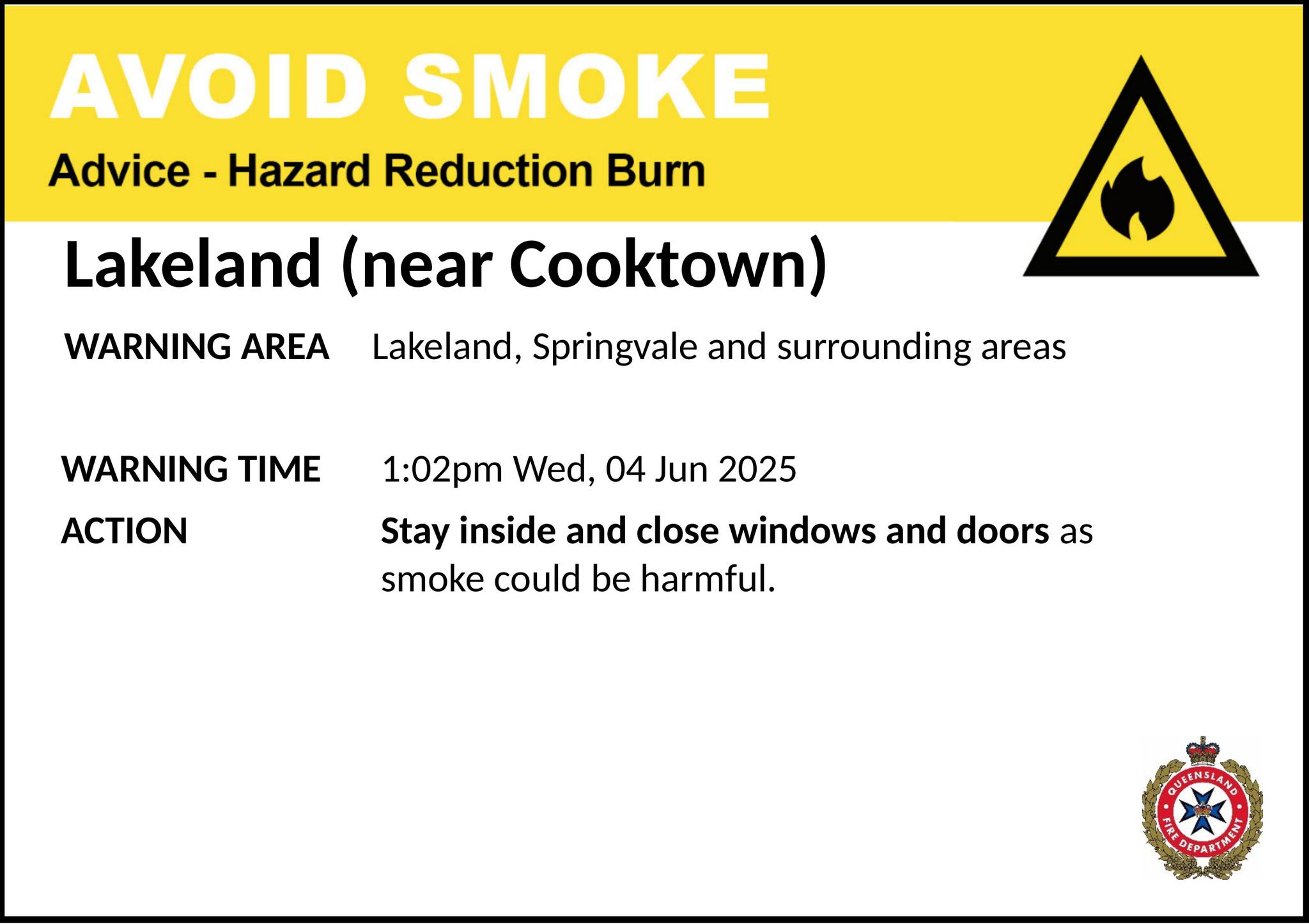 For all current warnings,... - Queensland Fire Department | Facebook