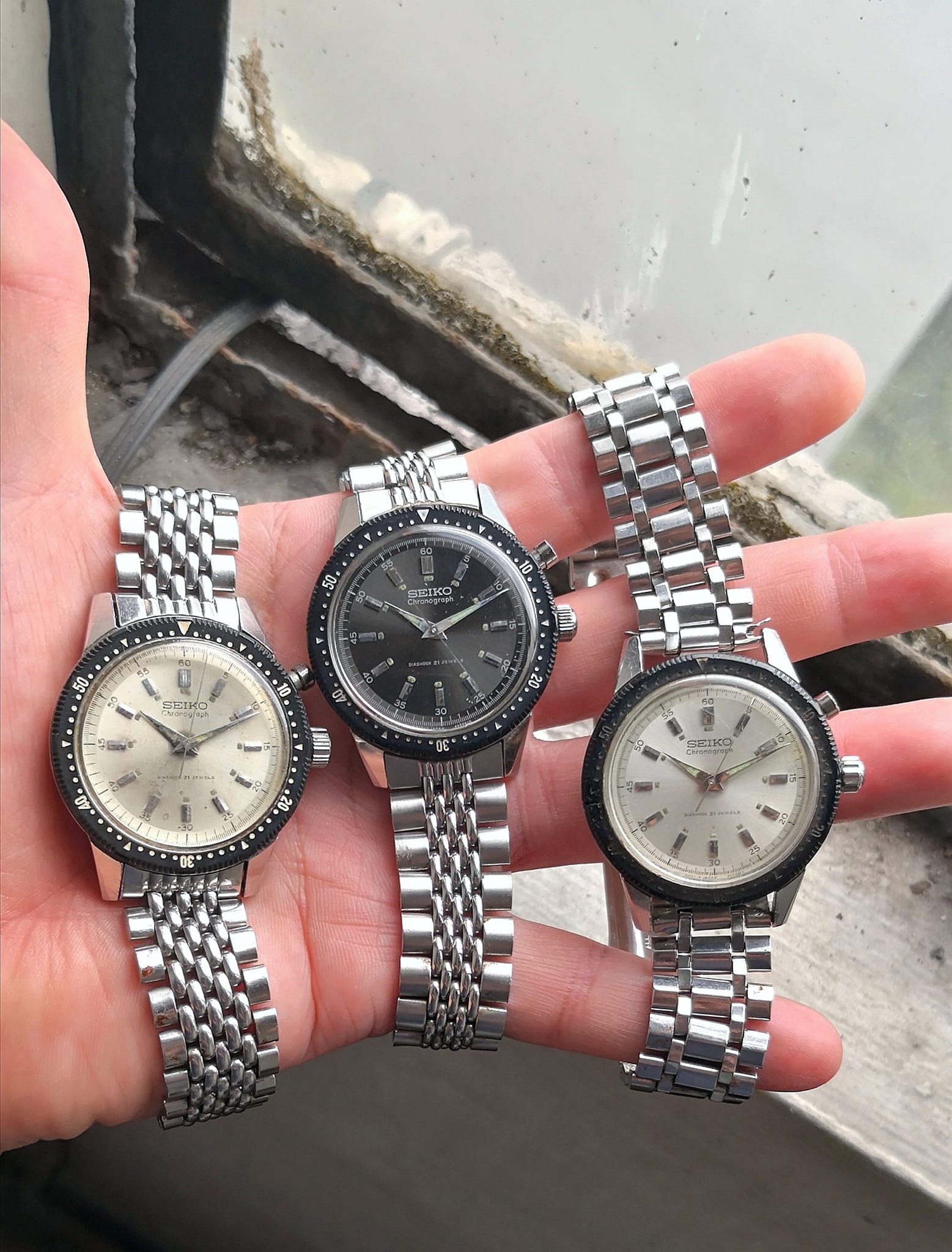 Seiko 45899 Chronograph with Mono-Pusher Details