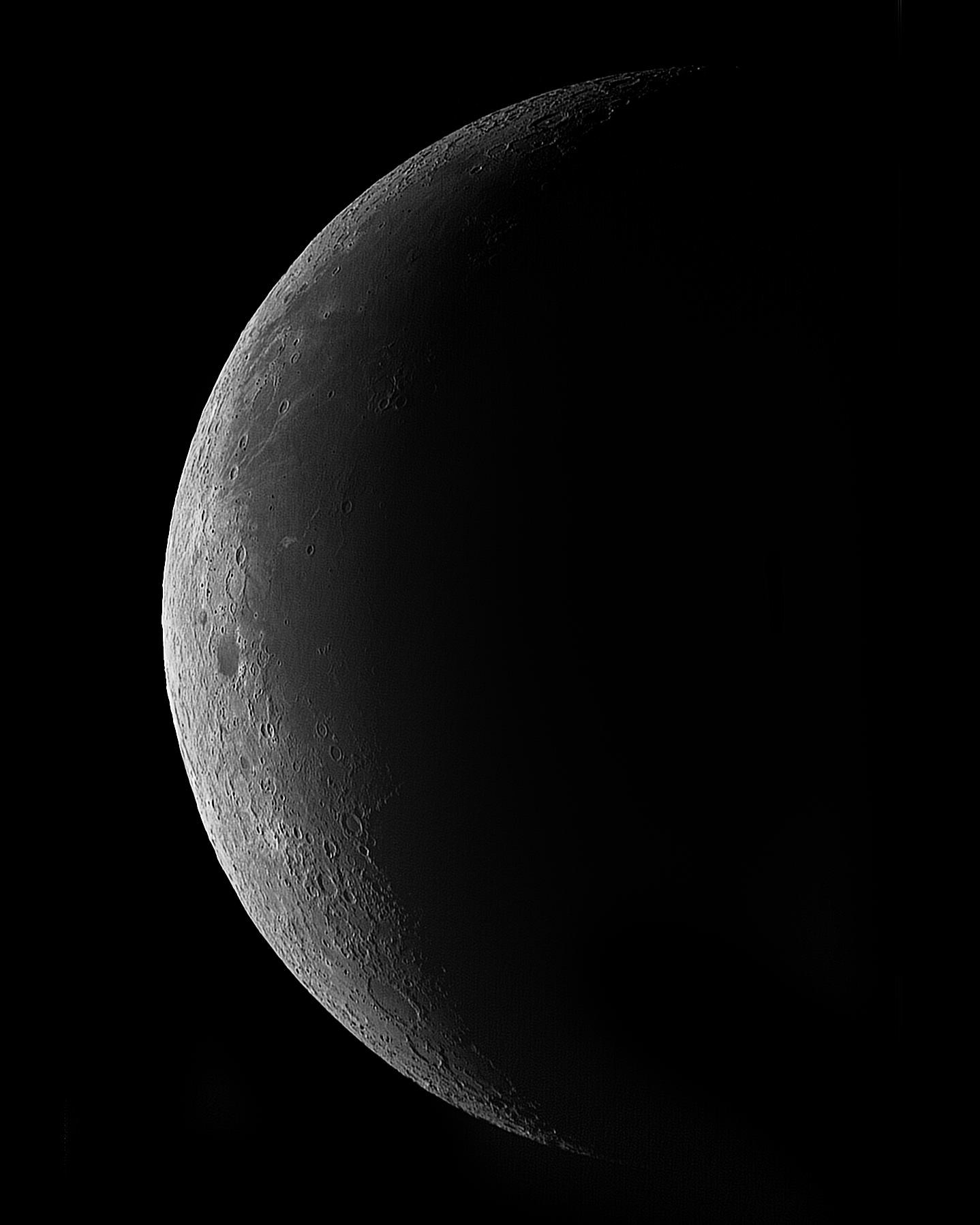 A Sunday afternoon 26% waning crescent Moon captured with a