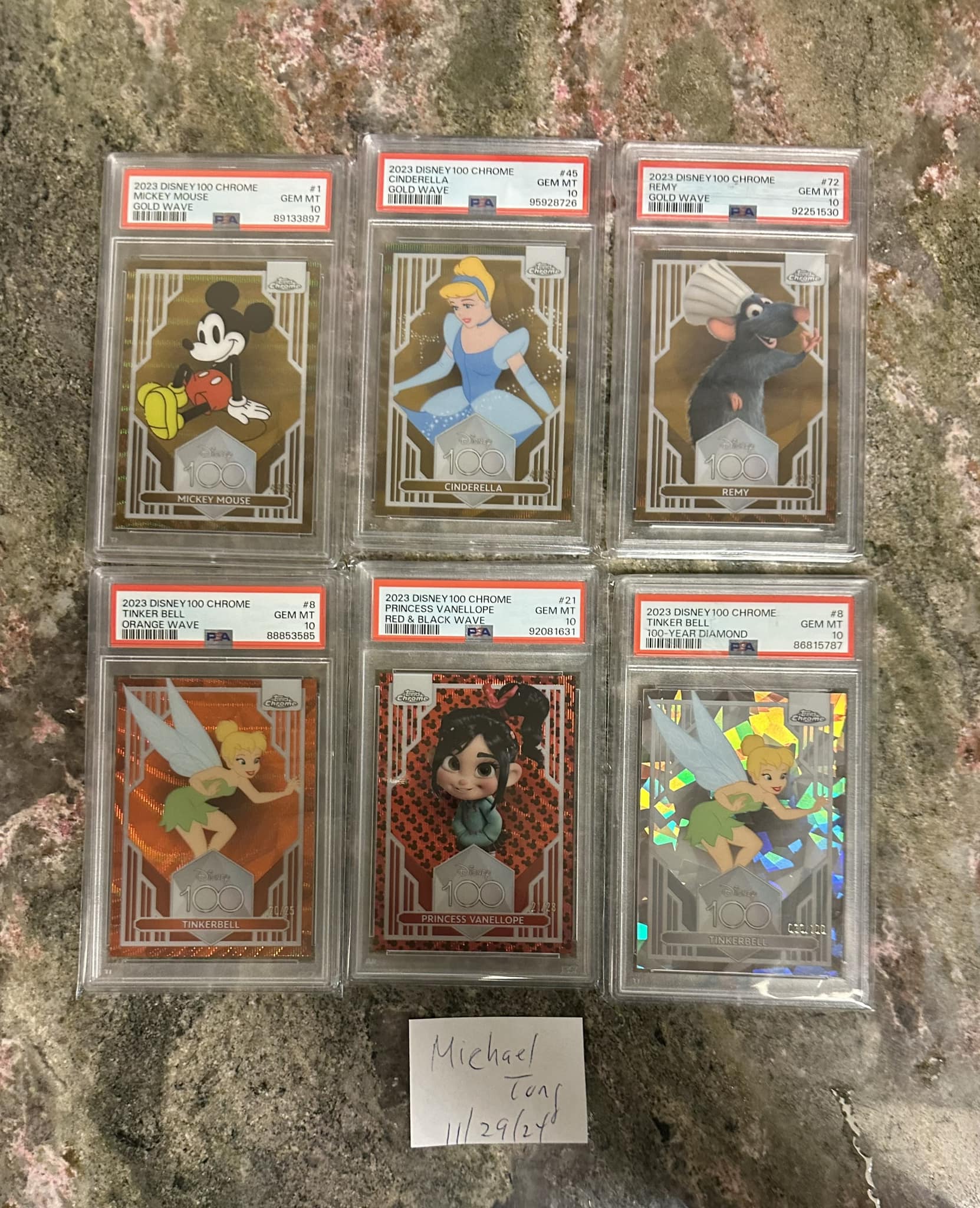 Up for sale .. 2023 Topps Chrome Disney 100 .. these cards have
