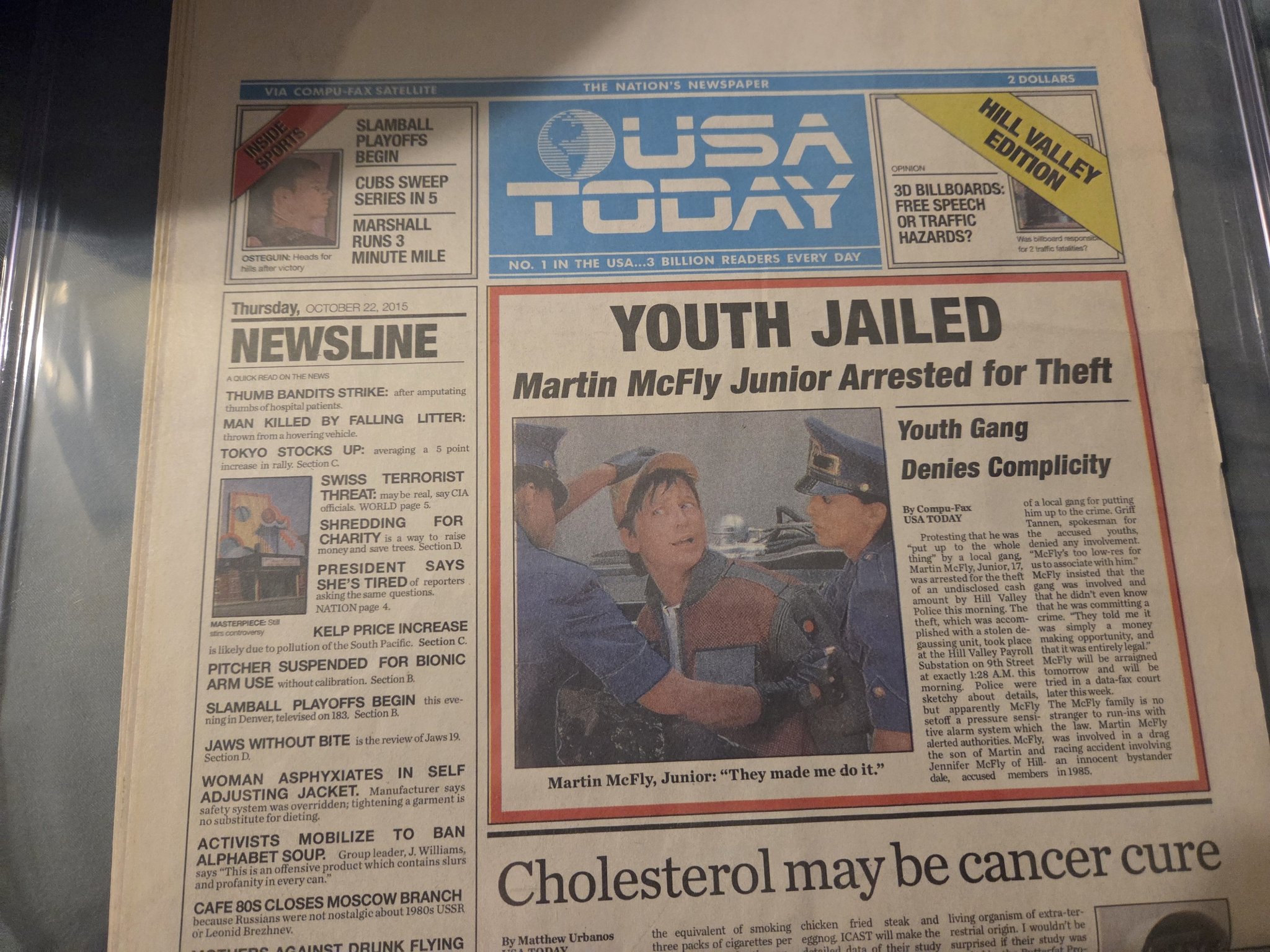 Does anyone have the USA TODAY that come out in 2015 that was a