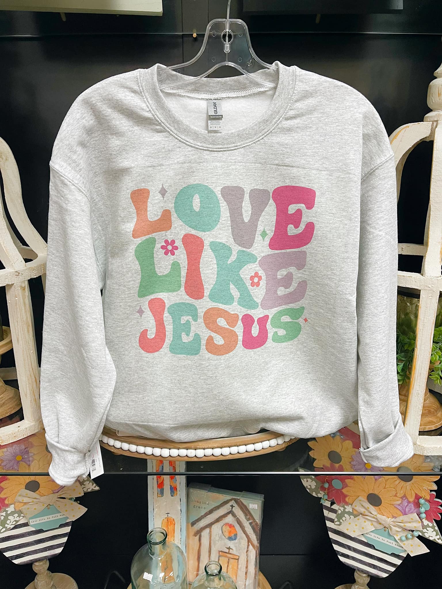 $20 READY TO SHIP/PICKUP! Jesus Loves You sweatshirt Medium(1 