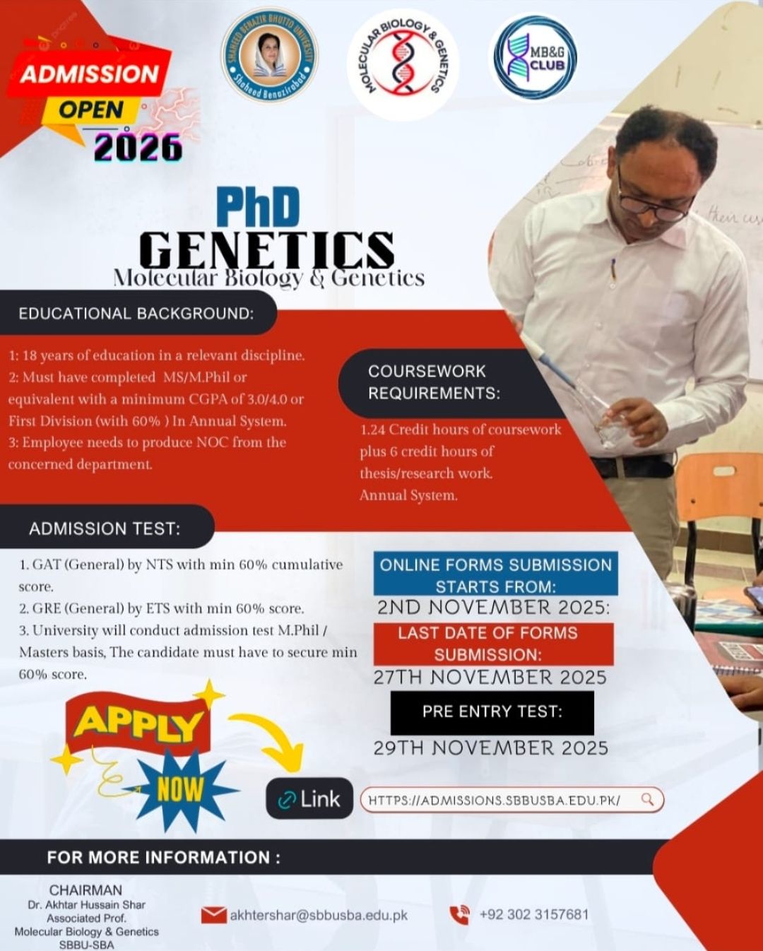 Khalid - The PhD in Genetics program at the Department of Molecular ...