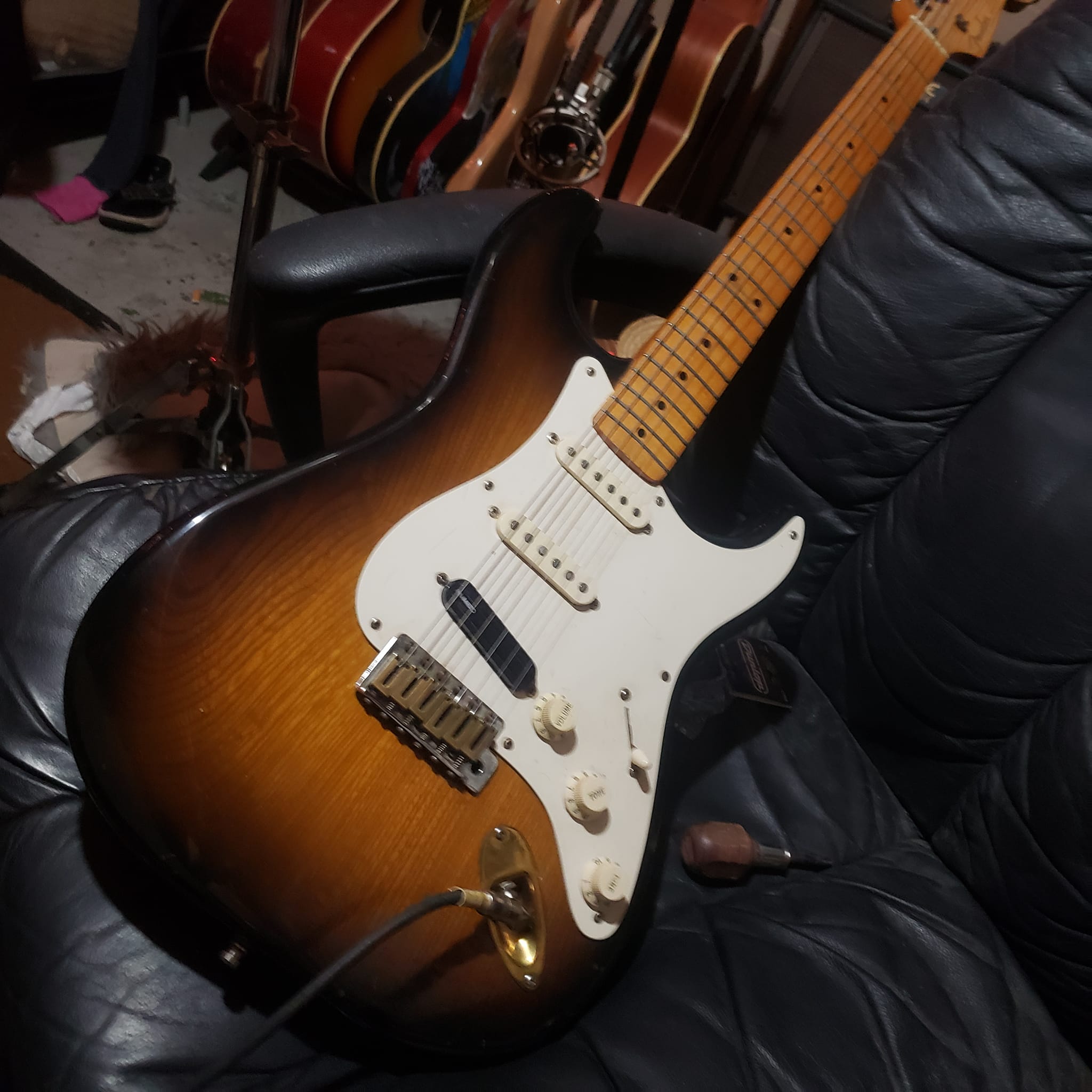 Bluesman vintage strat and 51 blackguard guitars